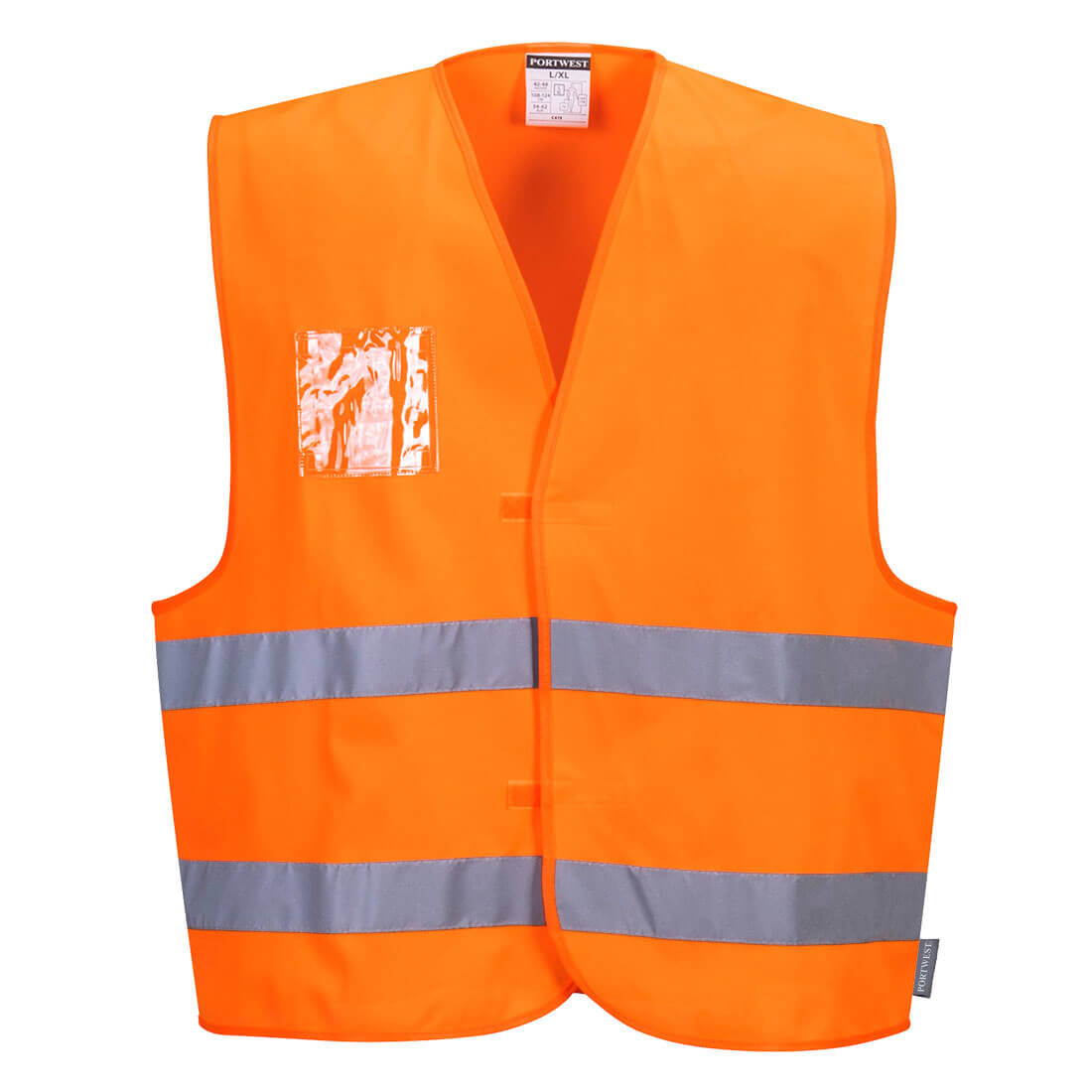 Portwest Dual ID Holder Class 2 Hi Vis Waistcoat Orange L / XL Price Comparisons | Compare The Build