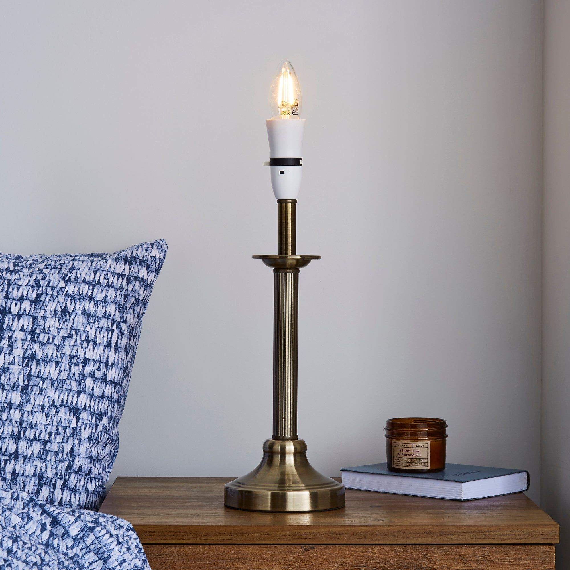 Fluted Candlestick Antique Brass Table Lamp Base Bronze Price Comparisons | Compare The Build