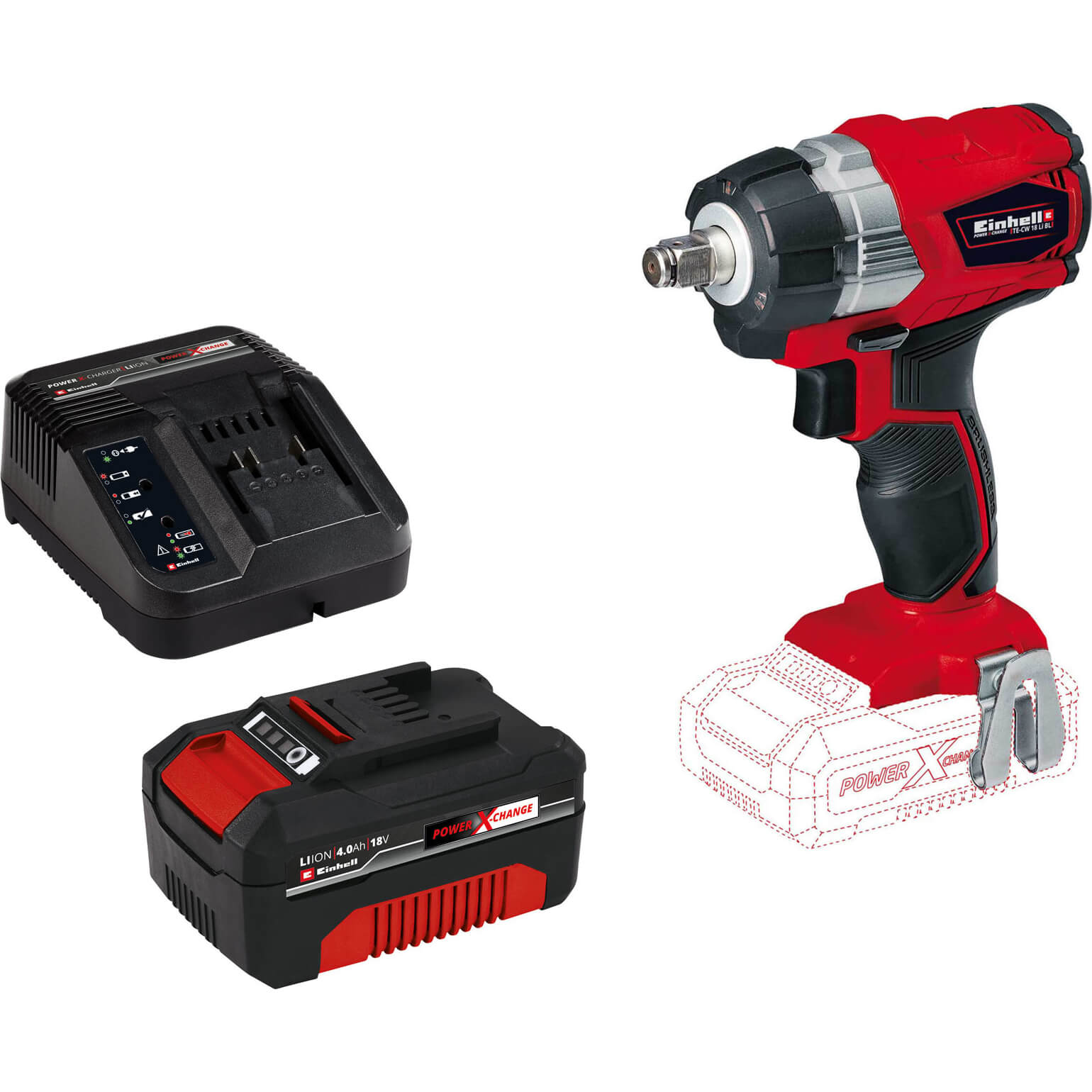 Einhell TE-CW 18 Li BL 18v Cordless Brushless Impact Wrench 1 x 4ah Li-ion Charger No Case Price Comparisons | Compare The Build