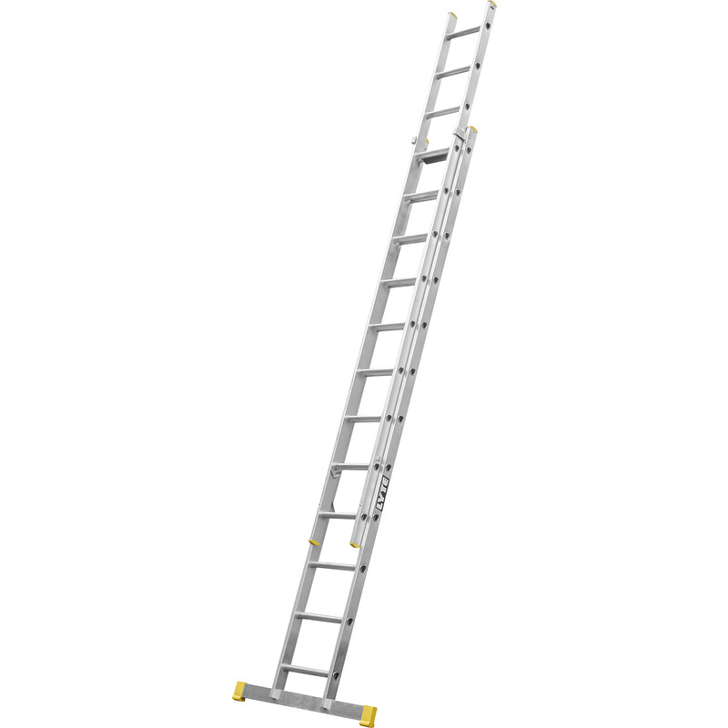 Lyte Ladders Lyte Trade Extension Ladder 2 section, Closed Length 3.42m Aluminium | Compare The Build