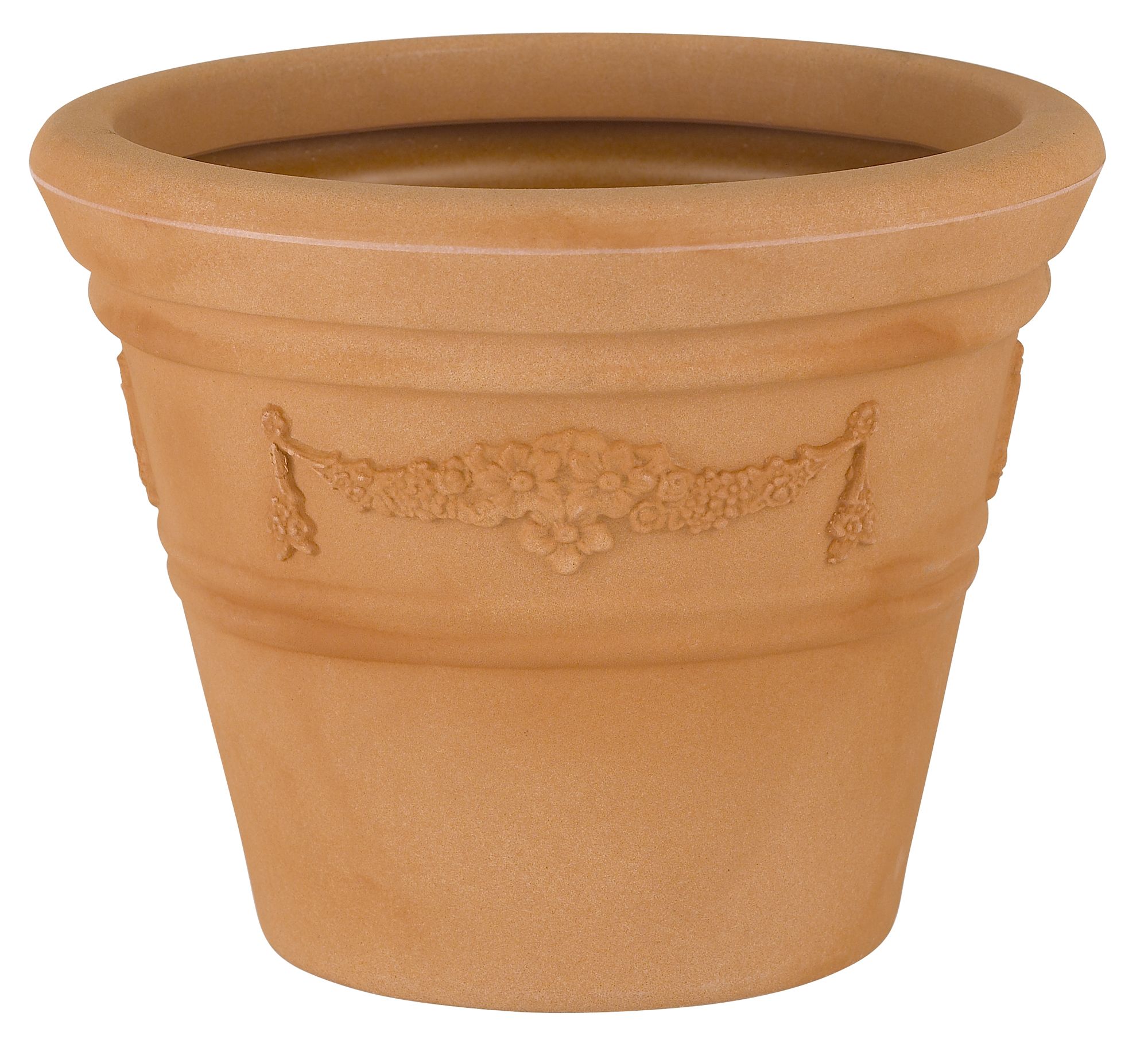 Sankey Catania Round Plastic Terracotta Ceramic Effect Plant Pot (H)500mm (Dia)300mm Price Comparisons | Compare The Build