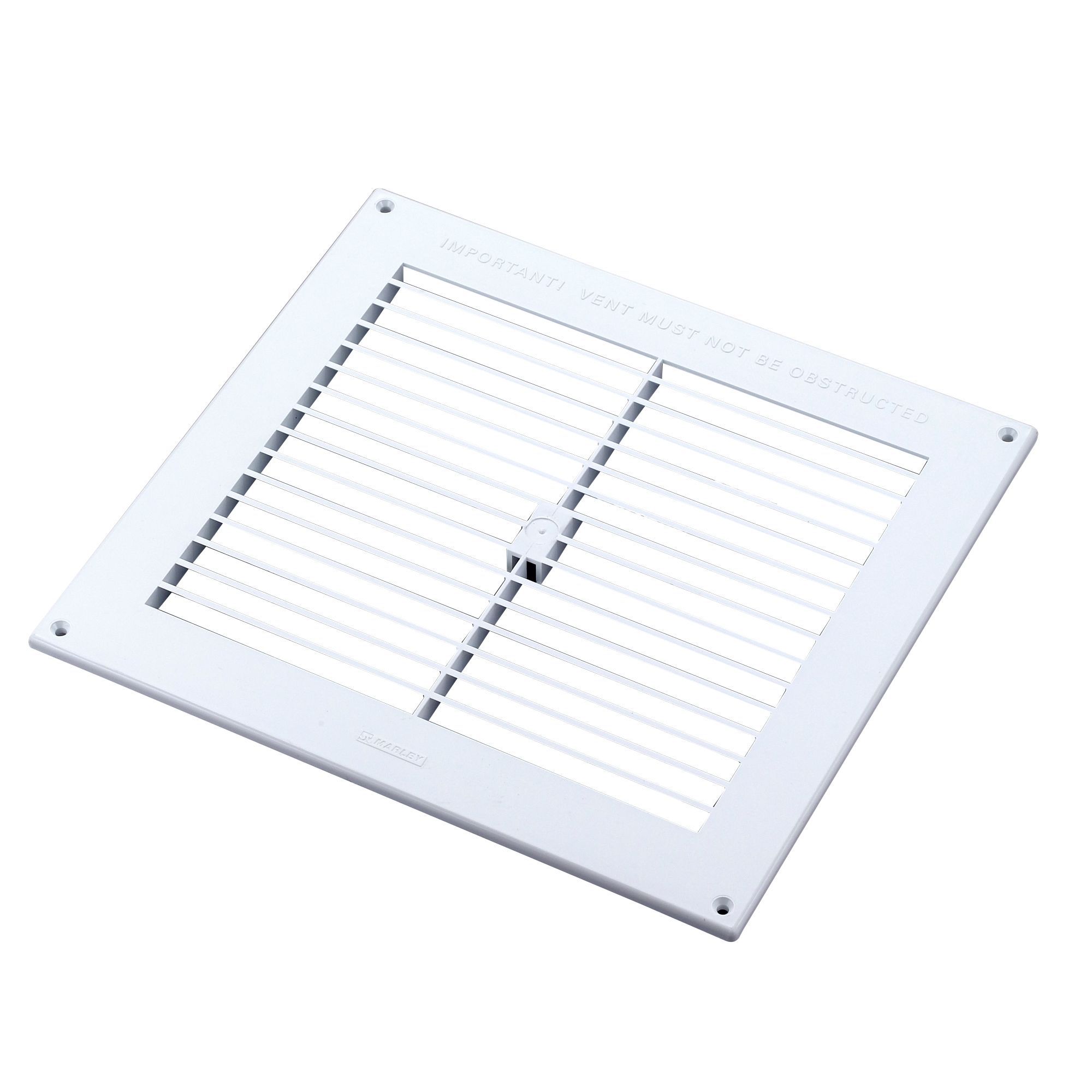 Manrose White Square Gas Appliances Fixed Louvre Vent V1850, (H)229mm (W)229mm | Compare The Build