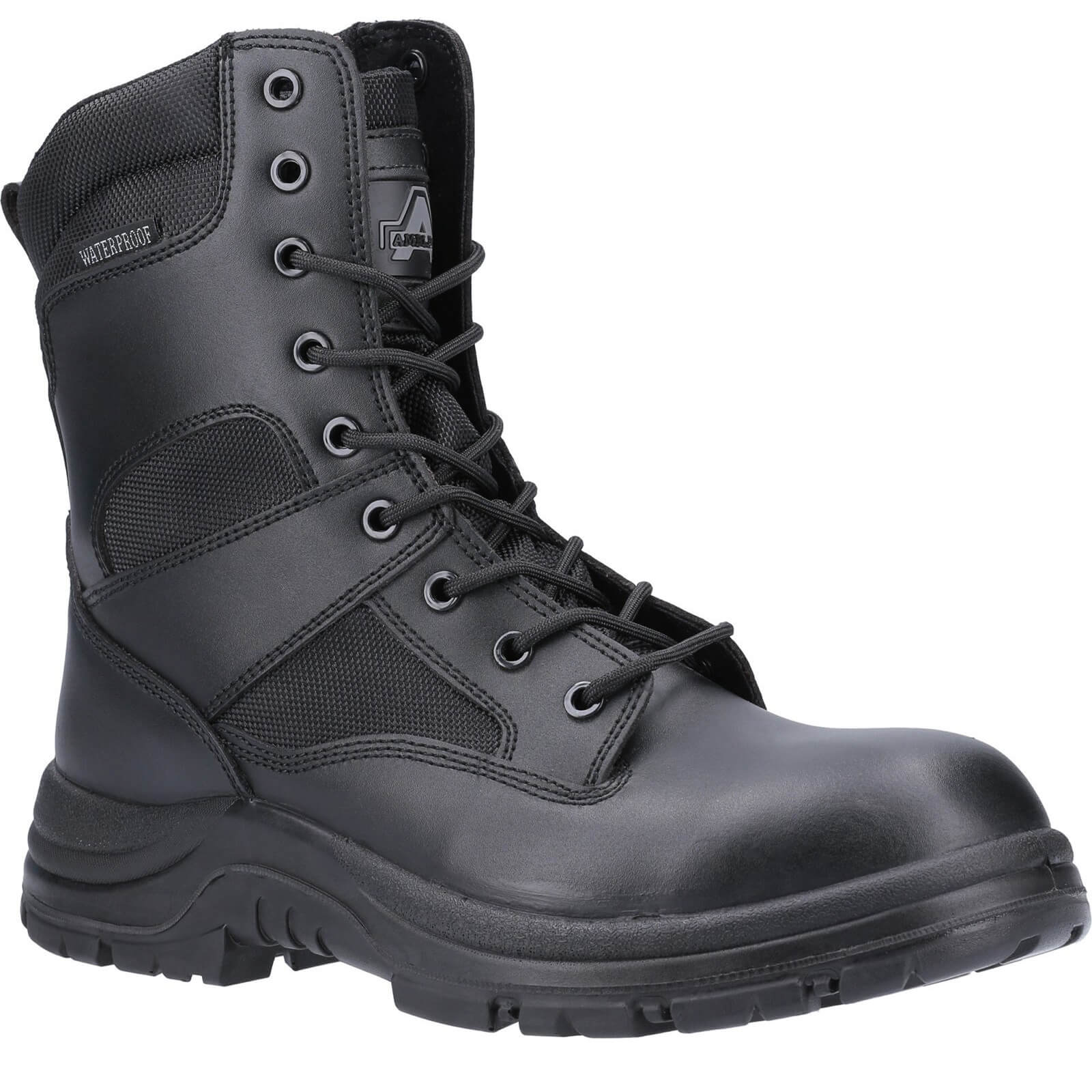 Amblers Mens Safety Combat Hi-Leg Waterproof Metal Free Boots Black Size 6 | Compare The Build