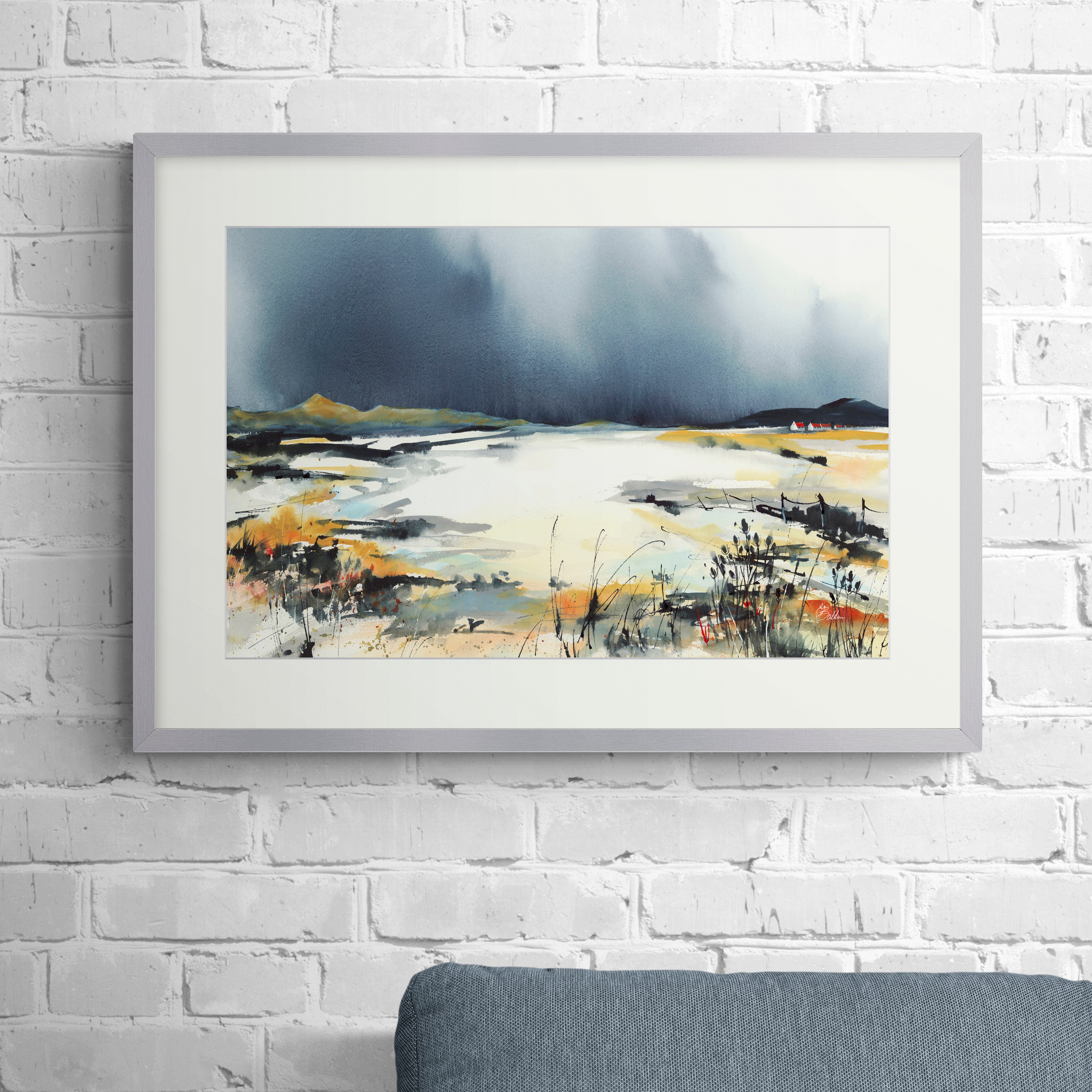 Across To Arran by Elizabeth Baldin Framed Print Ochre Price Comparisons | Compare The Build