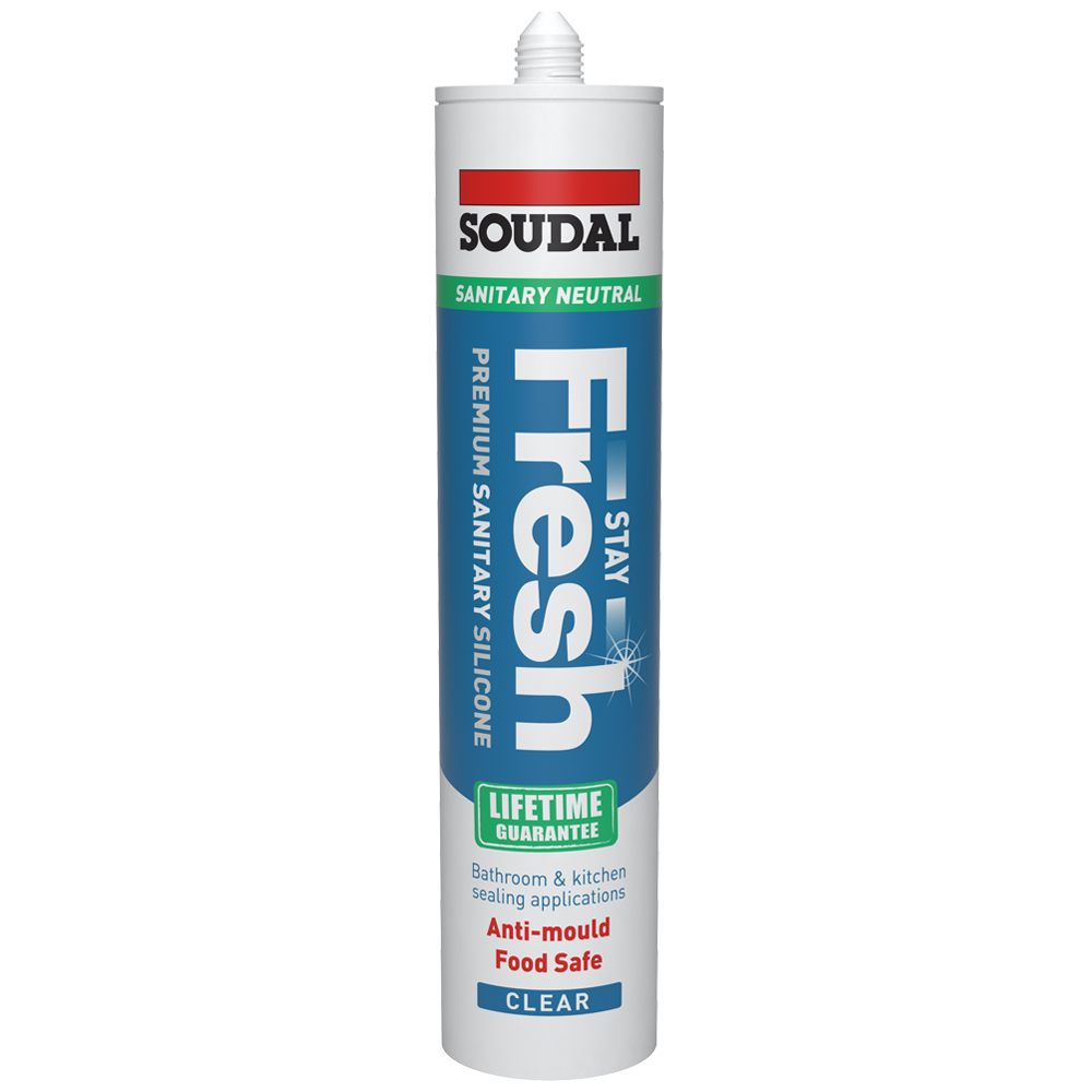 Soudal 290ml Stay Fresh Acetoxy Anti-Mould Silicone - Clear Price Comparisons | Compare The Build