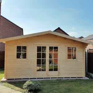 Shire Clipstone 14 x 14ft Double Door Log Cabin with Assembly Price Comparisons | Compare The Build