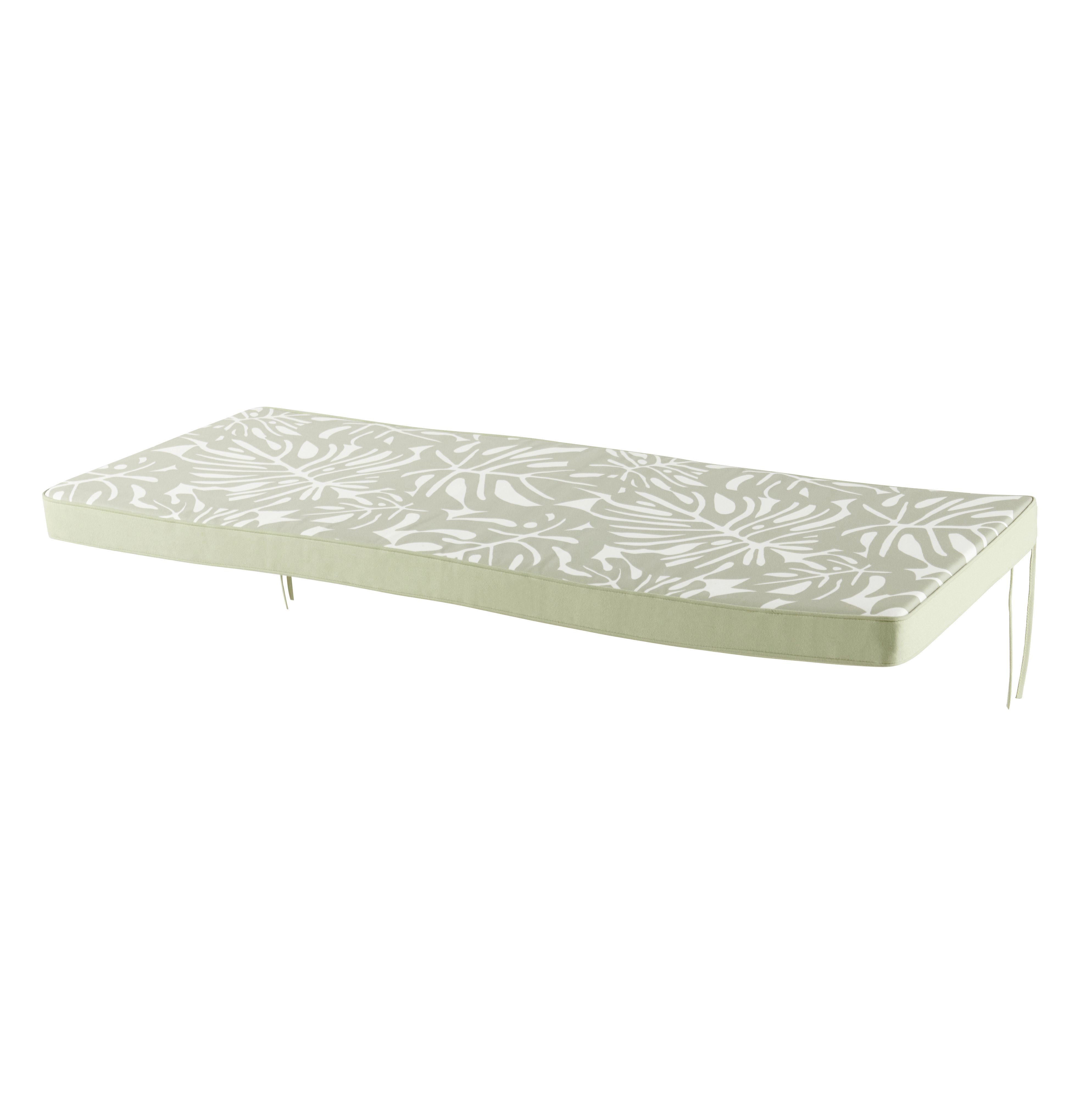 GoodHome Tiga Floral Green Tea Leaf Bench Cushion (L)124Cm X (W)48Cm | Compare The Build