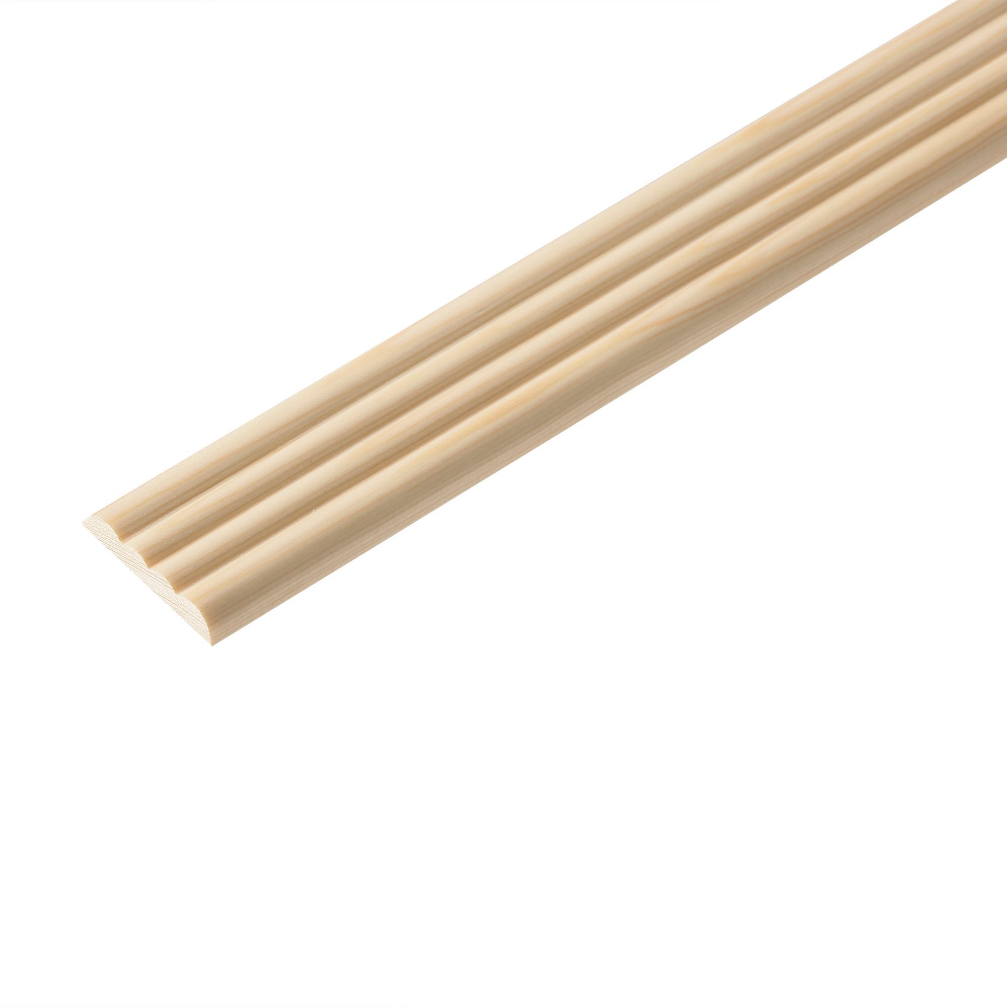 Decorative Pine Reeded Angle Softwood Moulding (L)2.4M (W)35mm (T)4.5mm 0.16Kg Price Comparisons | Compare The Build