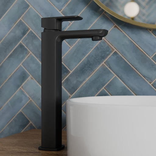 Merano Venosa Tall Basin Mixer Tap - Black | Compare The Build