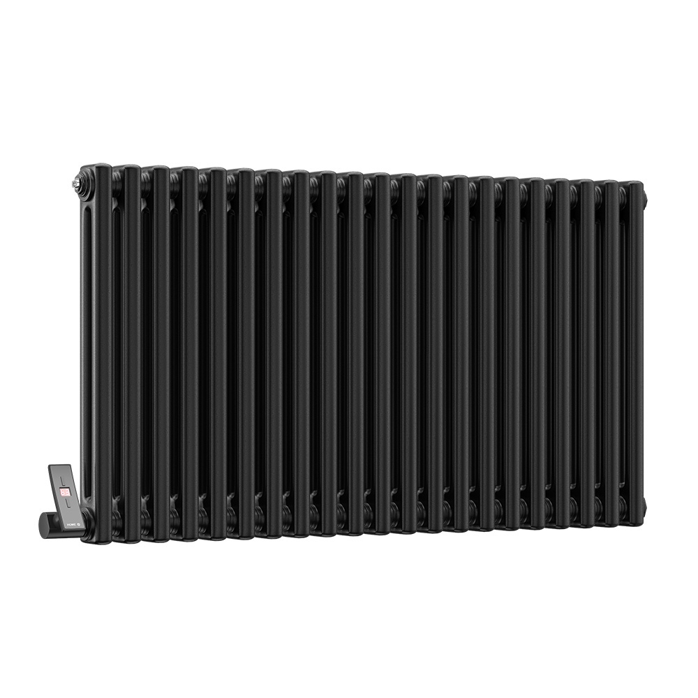 DQ Modus 2 Column Horizontal Radiator, Matt Black, 600mm x 692mm (Electric) Price Comparisons | Compare The Build