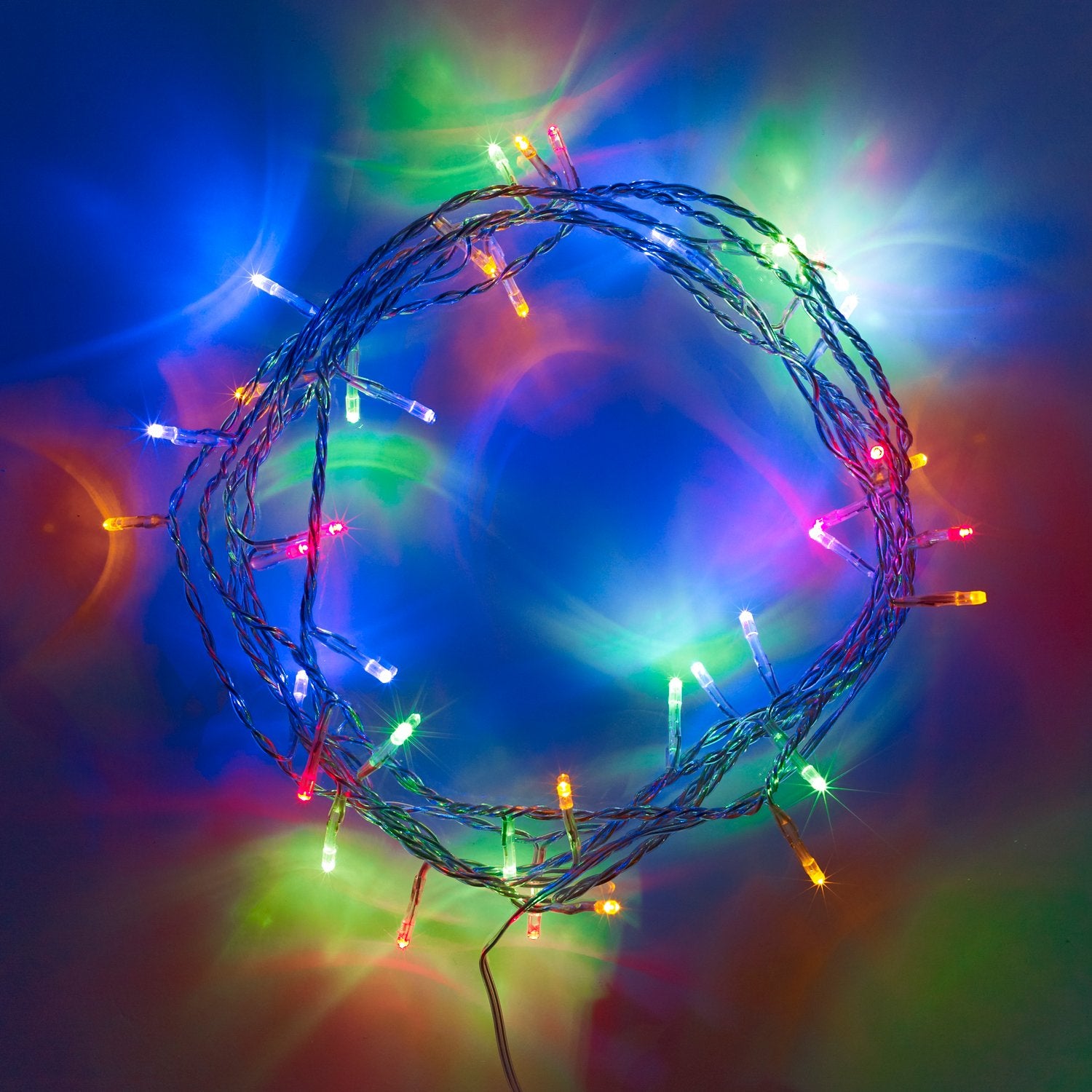 50 Multi Coloured LED Fairy Lights On Clear Cable Price Comparisons | Compare The Build