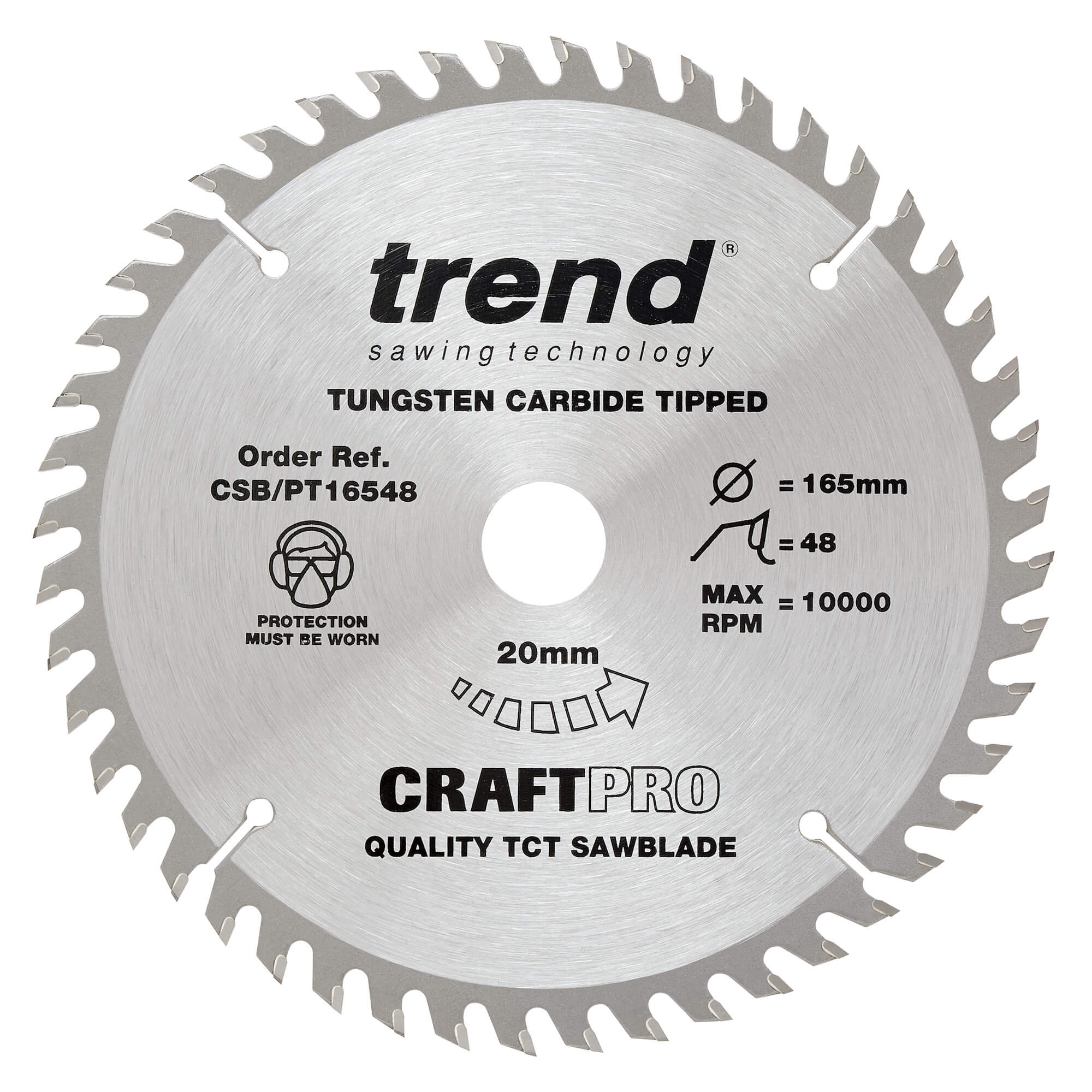 Trend CRAFTPRO Panel Trimming Plunge Saw Blade 165mm 48T 20mm Price Comparisons | Compare The Build