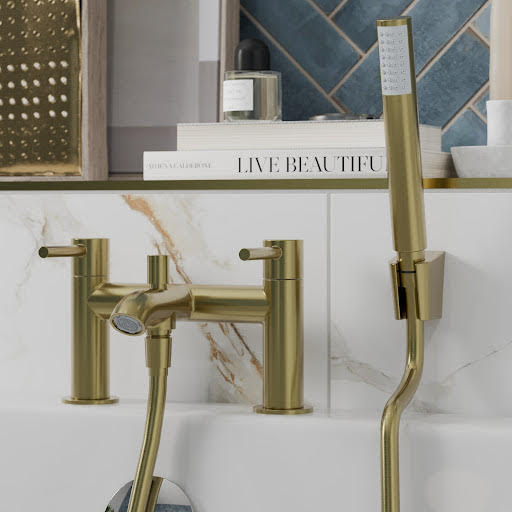 Merano Avellino Bath Shower Mixer Tap with Shower Kit - Brushed Brass Price Comparisons | Compare The Build