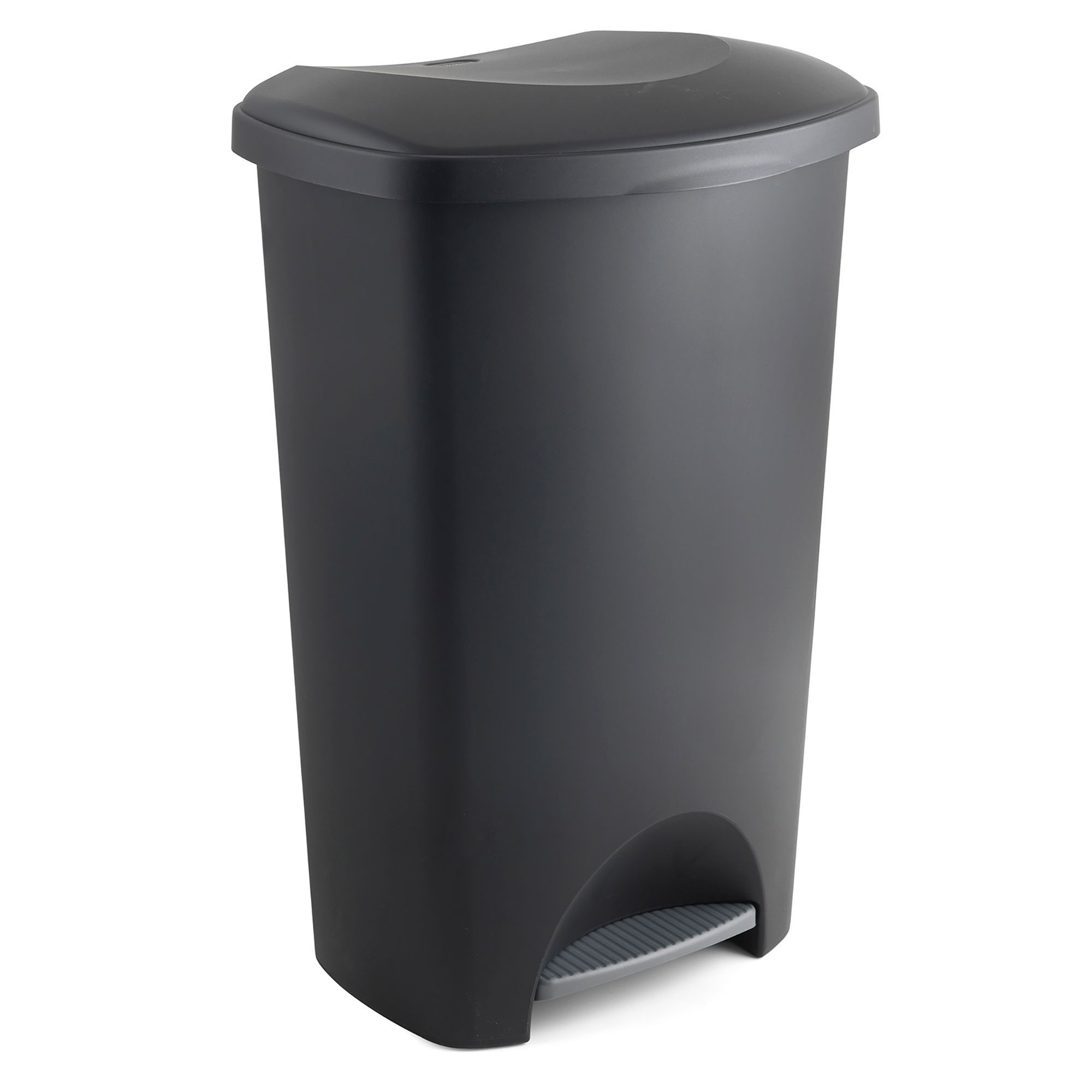 Addis Slim Matt Black Plastic Rectangular Lid Included Pedal Bin, 50L | Compare The Build