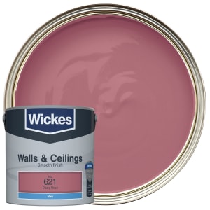 Wickes Vinyl Matt Emulsion Paint - Dusty Rose No.621 - 2.5L Price Comparisons | Compare The Build