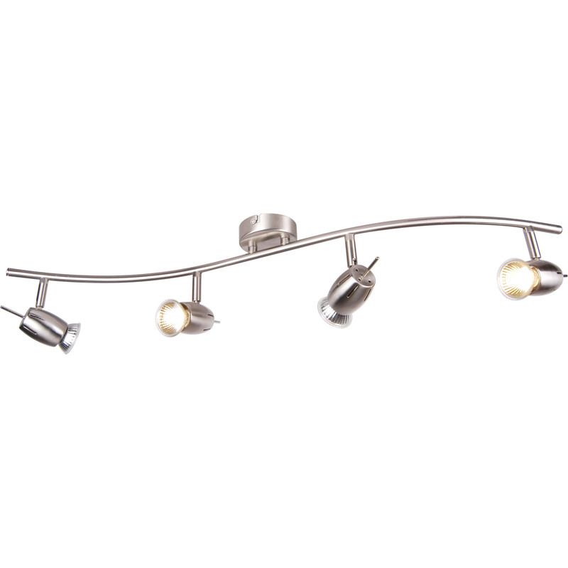 Inlight Pluto Satin GU10 4 Bar Spotlight in Nickel Price Comparisons | Compare The Build