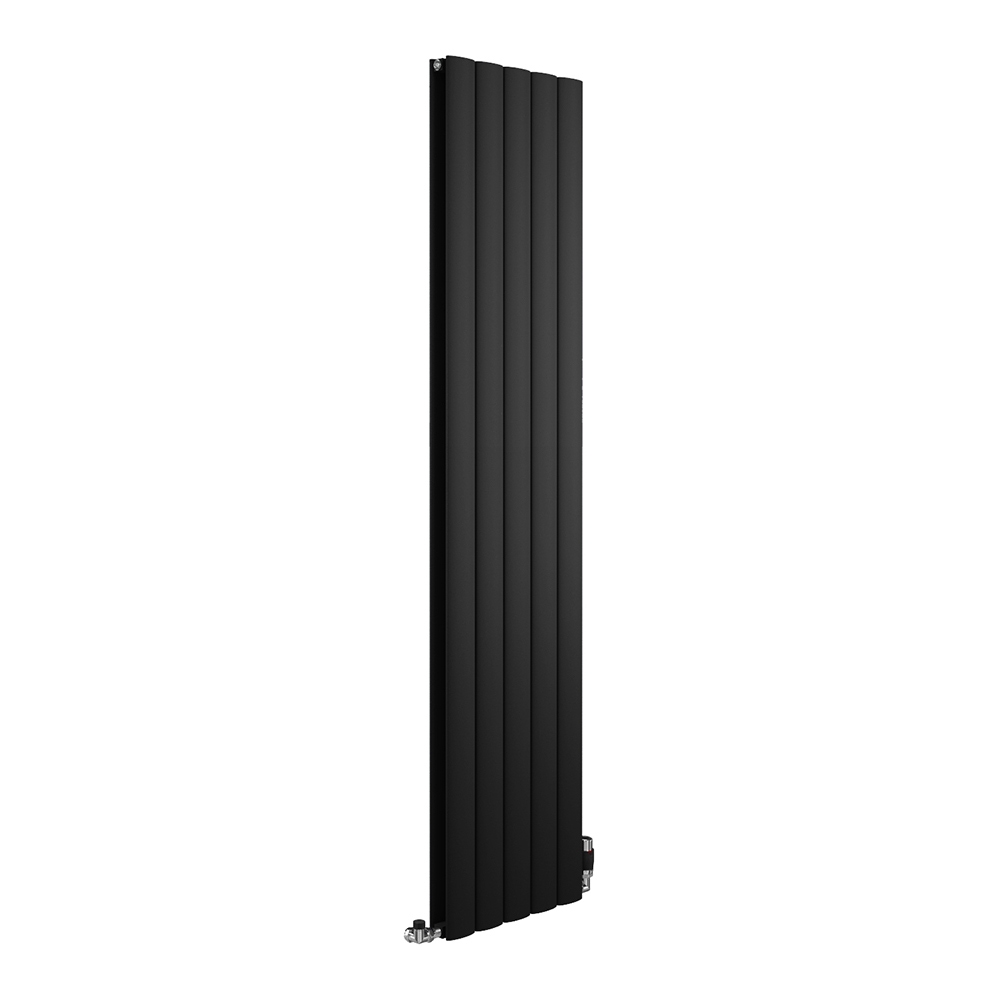 Apollo Magenta Aluminium Vertical Radiator, Black Metallic Curve, 1800mm x 475mm Price Comparisons | Compare The Build