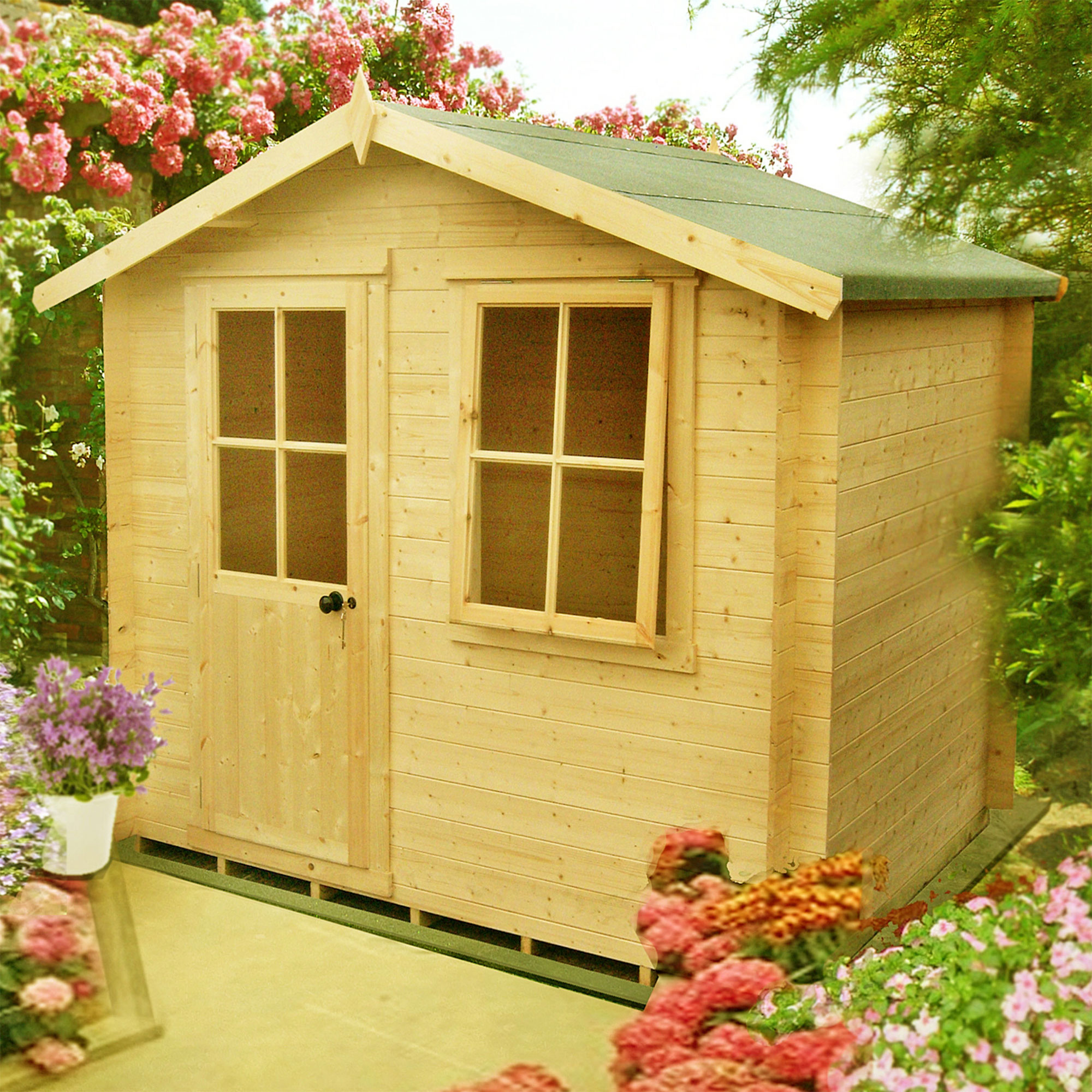 Shire Avesbury 2.1m x 2.1m Log Cabin Summerhouse (19mm) Price Comparisons | Compare The Build