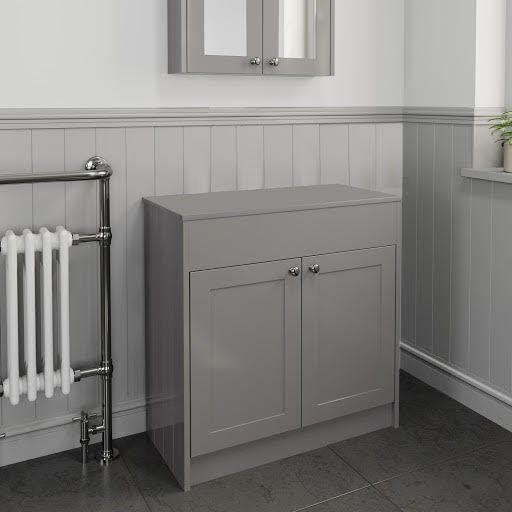 Park Lane Grey Traditional Free Standing Vanity Unit & Top Board - 800mm Width Price Comparisons | Compare The Build