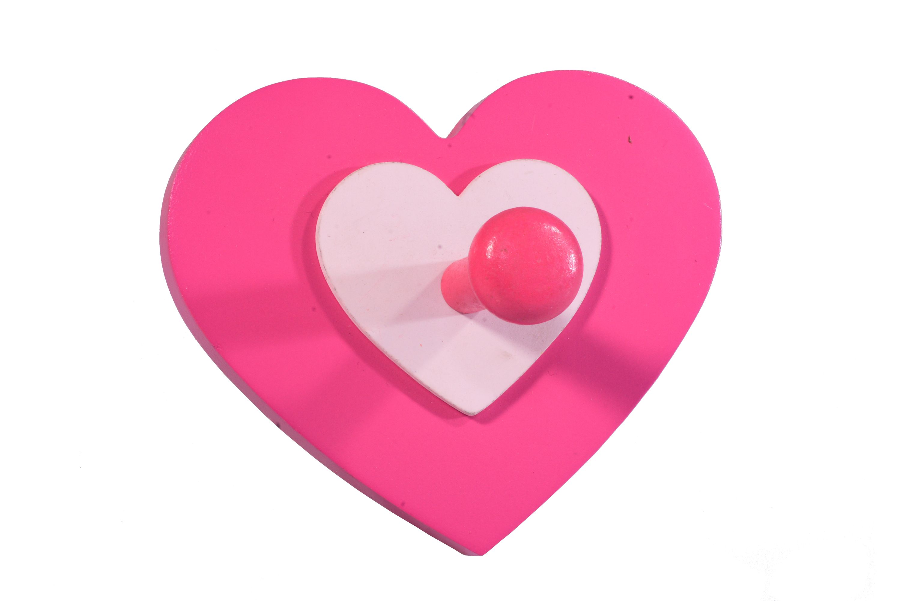 Pink Heart Hook Rail, (L)125mm (H)15mm Price Comparisons | Compare The Build