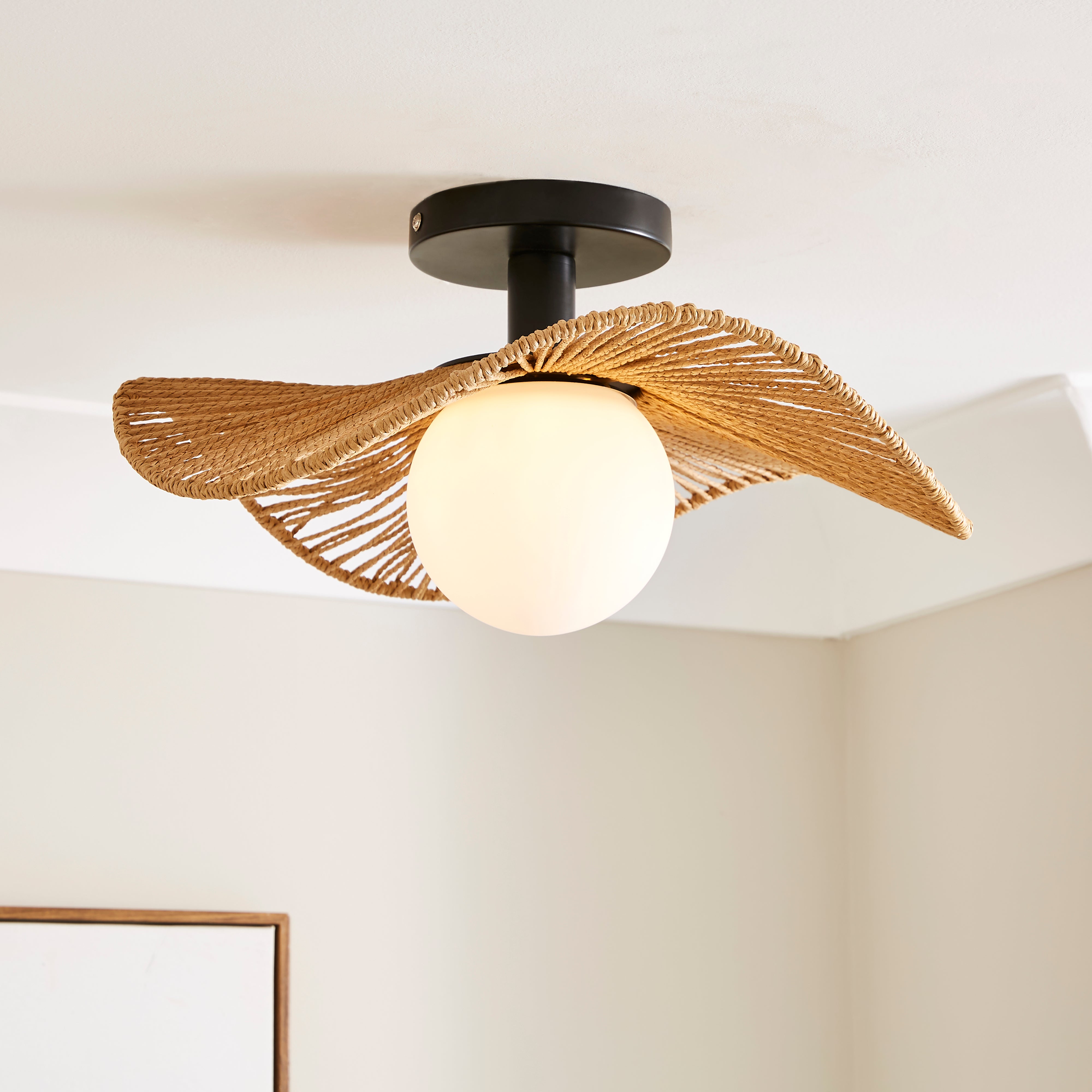 Dhana String Semi Flush Ceiling Fitting Brown Price Comparisons | Compare The Build