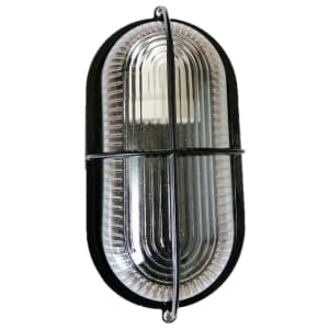 Wickes Black Caged Oval Bulkhead Light - 60W Price Comparisons | Compare The Build