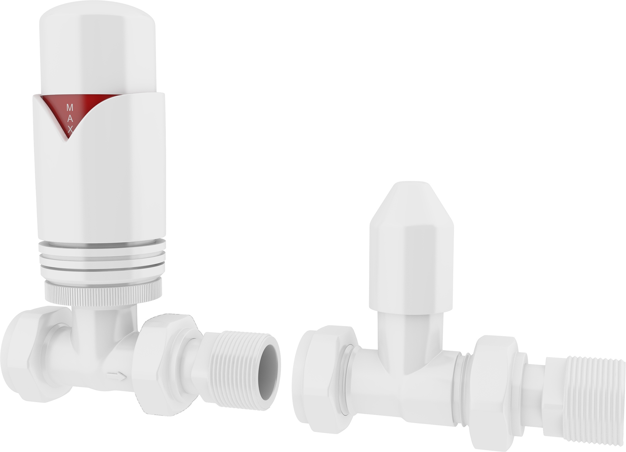 Trade Direct Thermostatic Valves, Minimal, White Straight - 8mm Price Comparisons | Compare The Build