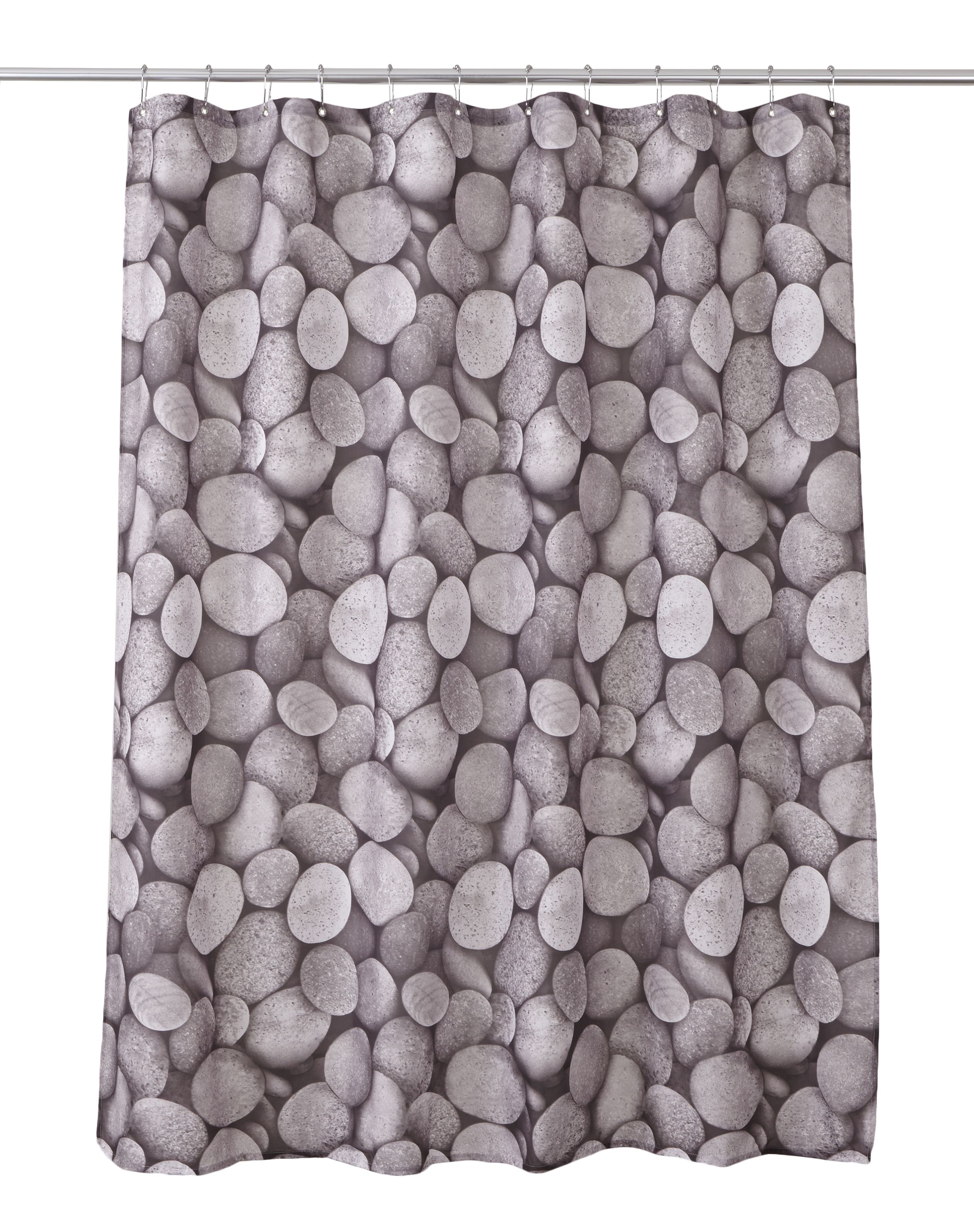 GoodHome Lunda Grey Pebble Shower Curtain (L)1800mm Price Comparisons | Compare The Build