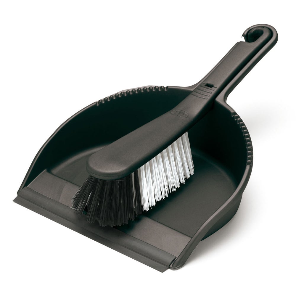 Addis Stiff Dustpan and Brush Set Black | Compare The Build