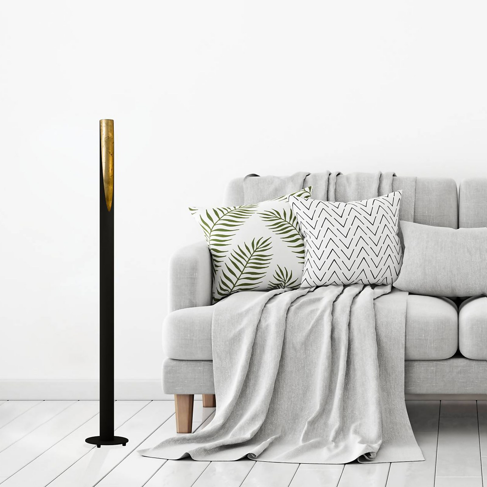 Eglo Barbotto Floor Lamp - Black & Gold Price Comparisons | Compare The Build