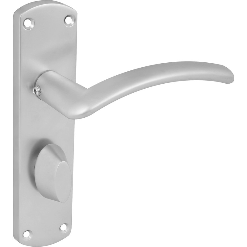 Serozzetta Tres Door Handles Bathroom Satin (Pair) in Chrome Price Comparisons | Compare The Build