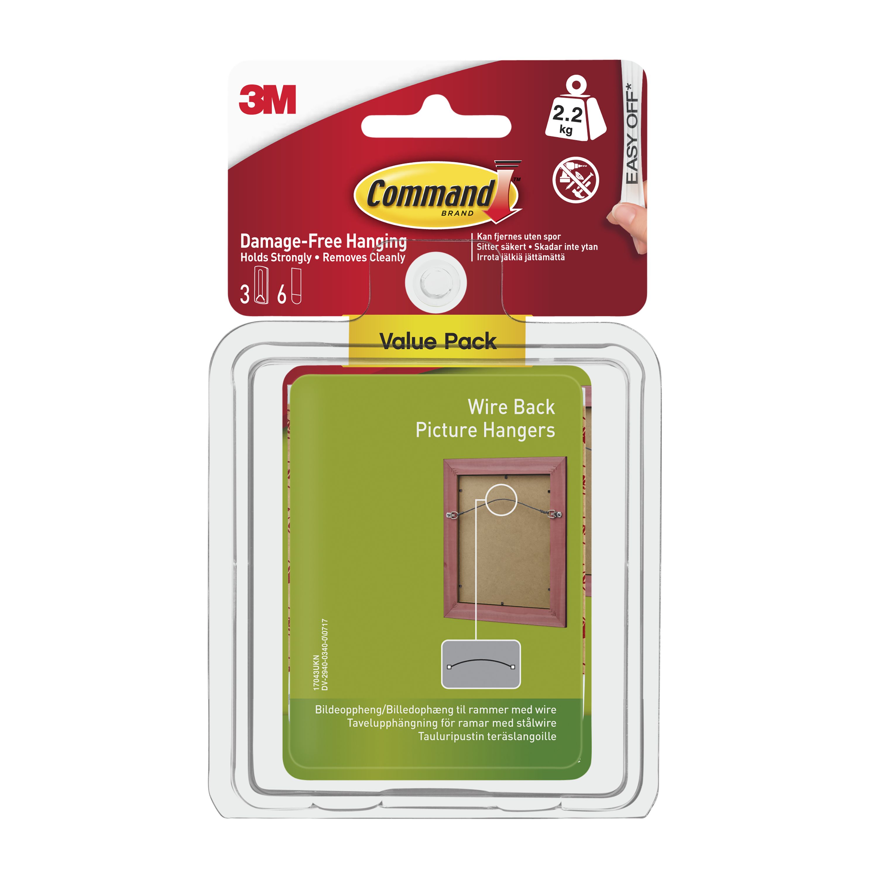 3M Command Wire-Backed White Picture Hanging Canvas Hanger (Holds)2.2Kg, Pack Of 3 Price Comparisons | Compare The Build