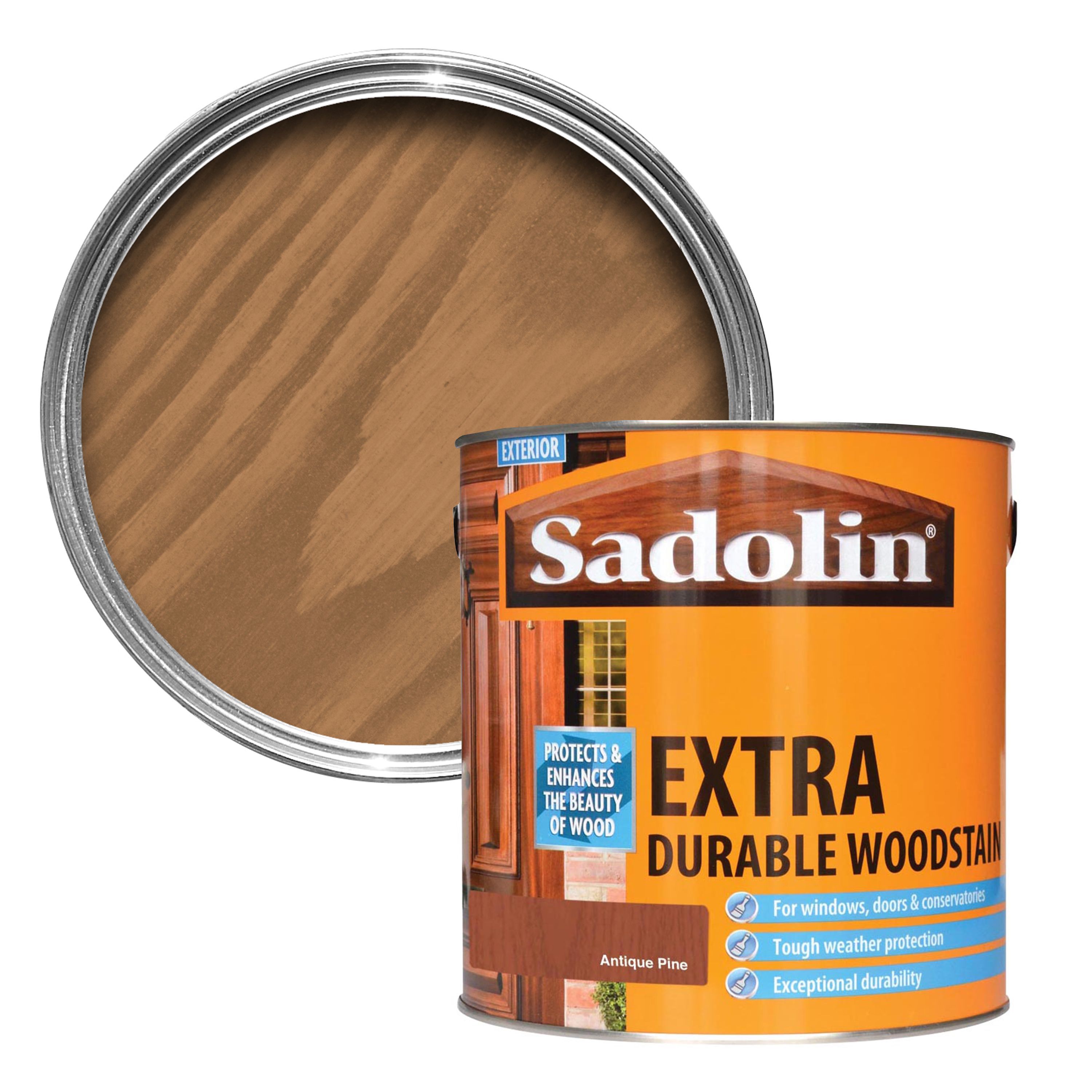 Sadolin Antique Pine Conservatories, Doors & Windows Wood Stain, 2.5L | Compare The Build