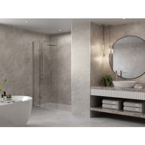 Multipanel Hydrolock Valmasino Marble Tile Effect Shower Panel - 2400 x 598 x 11mm Price Comparisons | Compare The Build