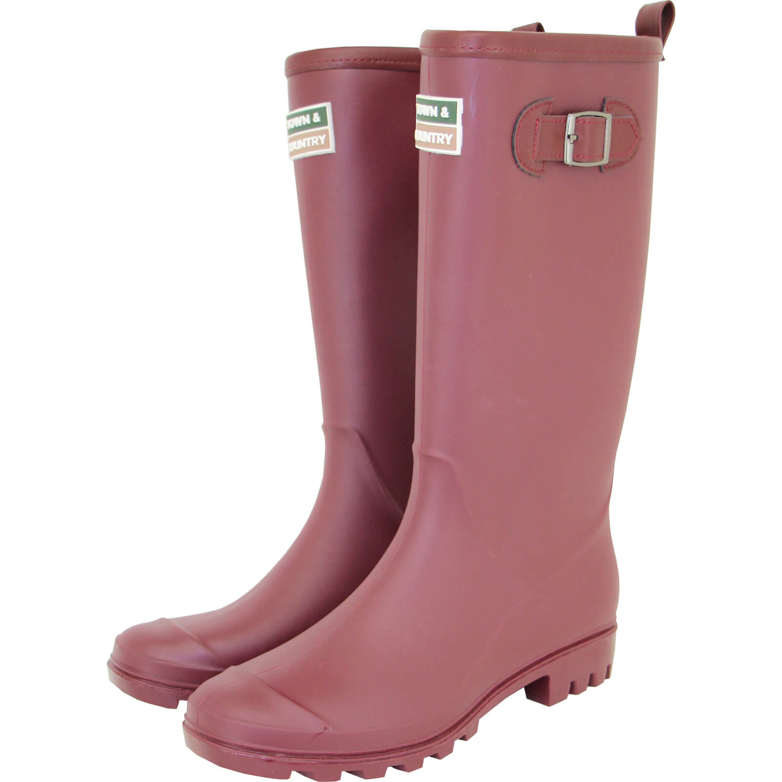 Town and Country Burford PVC Wellington Boots Aubergine Size 8 Price Comparisons | Compare The Build