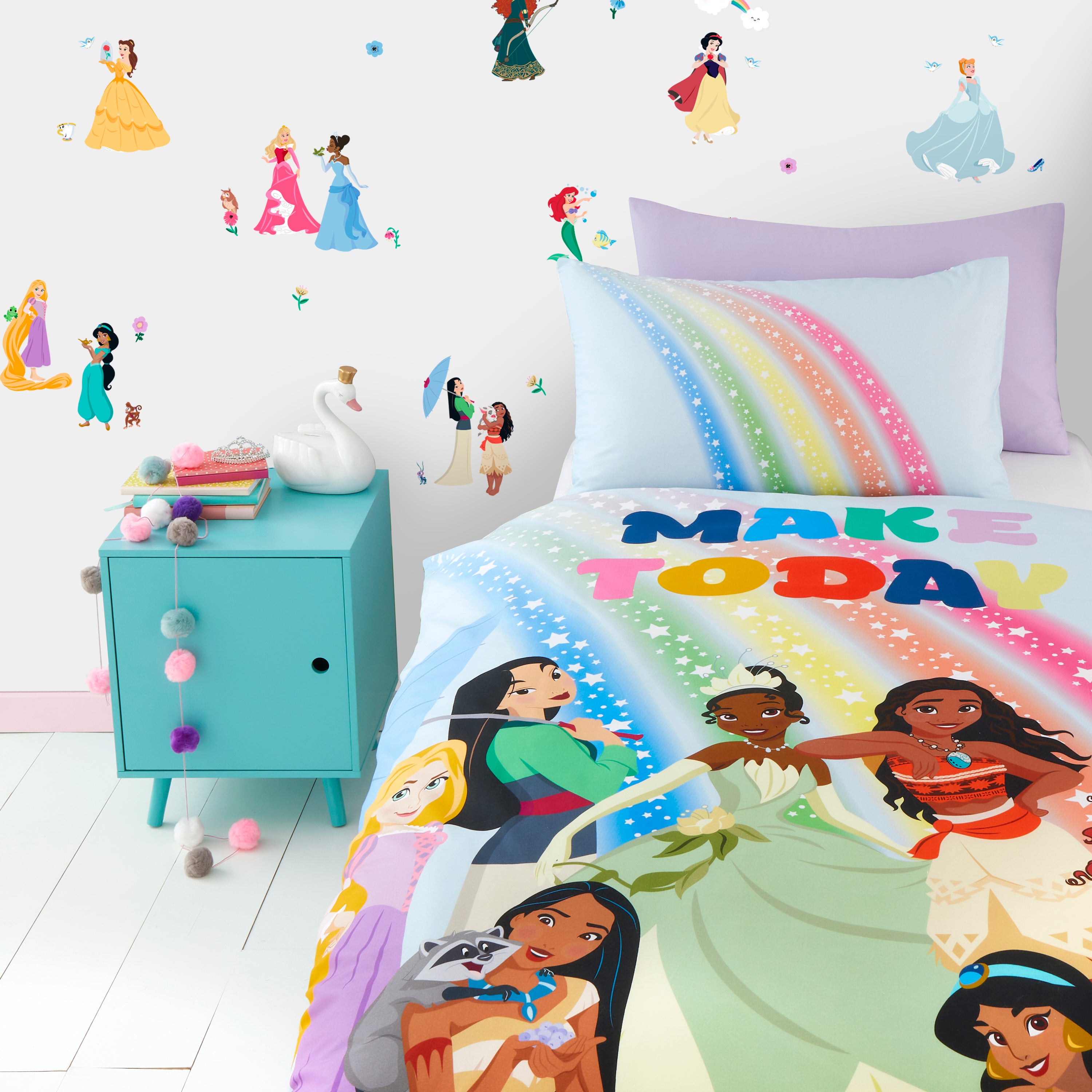 Disney Princess Magical Wall Stickers Pink Price Comparisons | Compare The Build