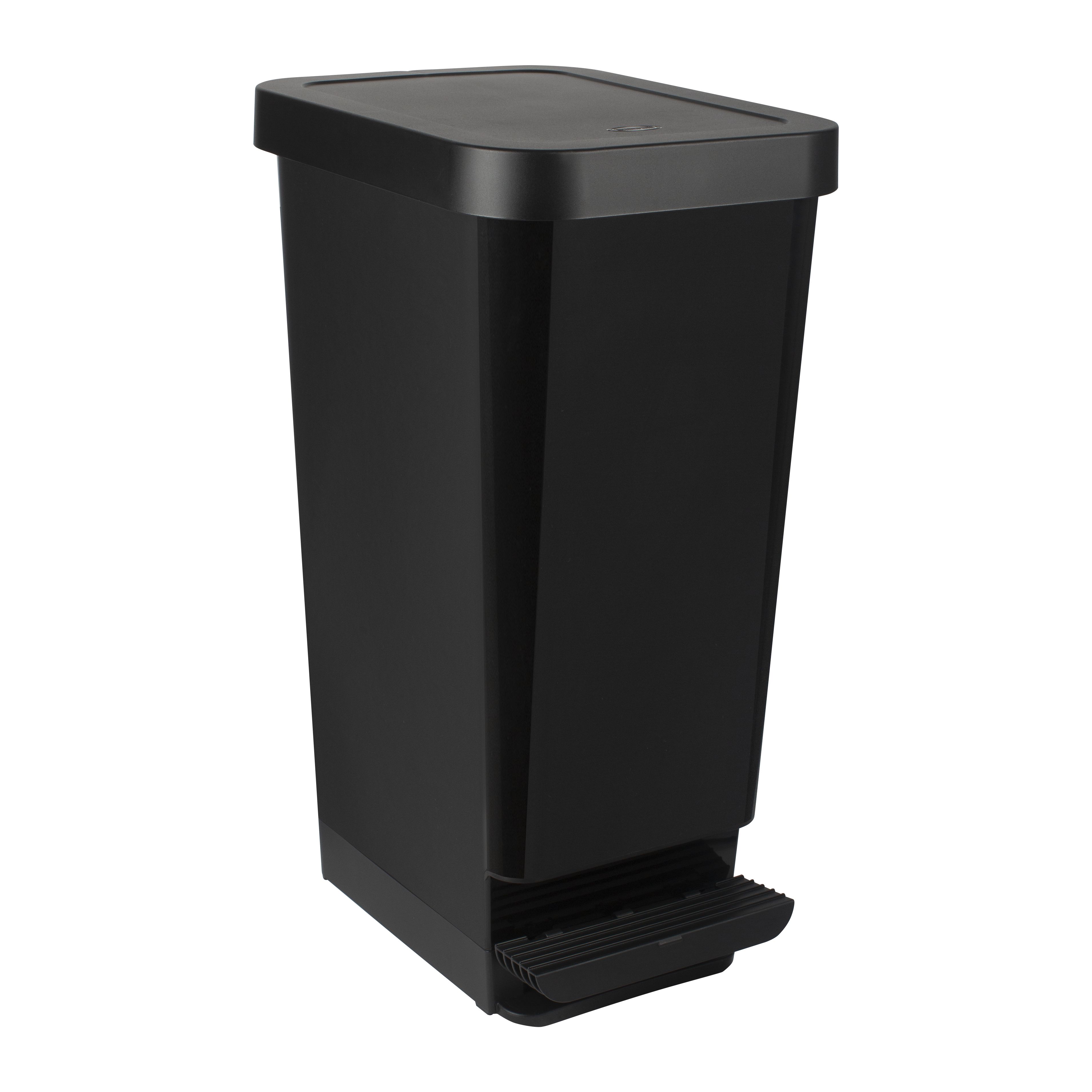 Cooke & Lewis Moda Pedal Black Plastic Rectangular Freestanding Kitchen Pedal Bin, 25L Price Comparisons | Compare The Build