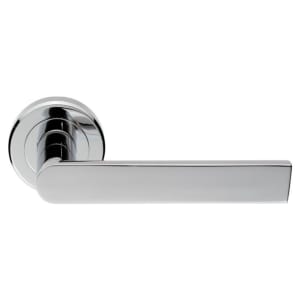 Serozzetta Edge Polished Chrome Round Rose Door Handle - 1 Pair | Compare The Build