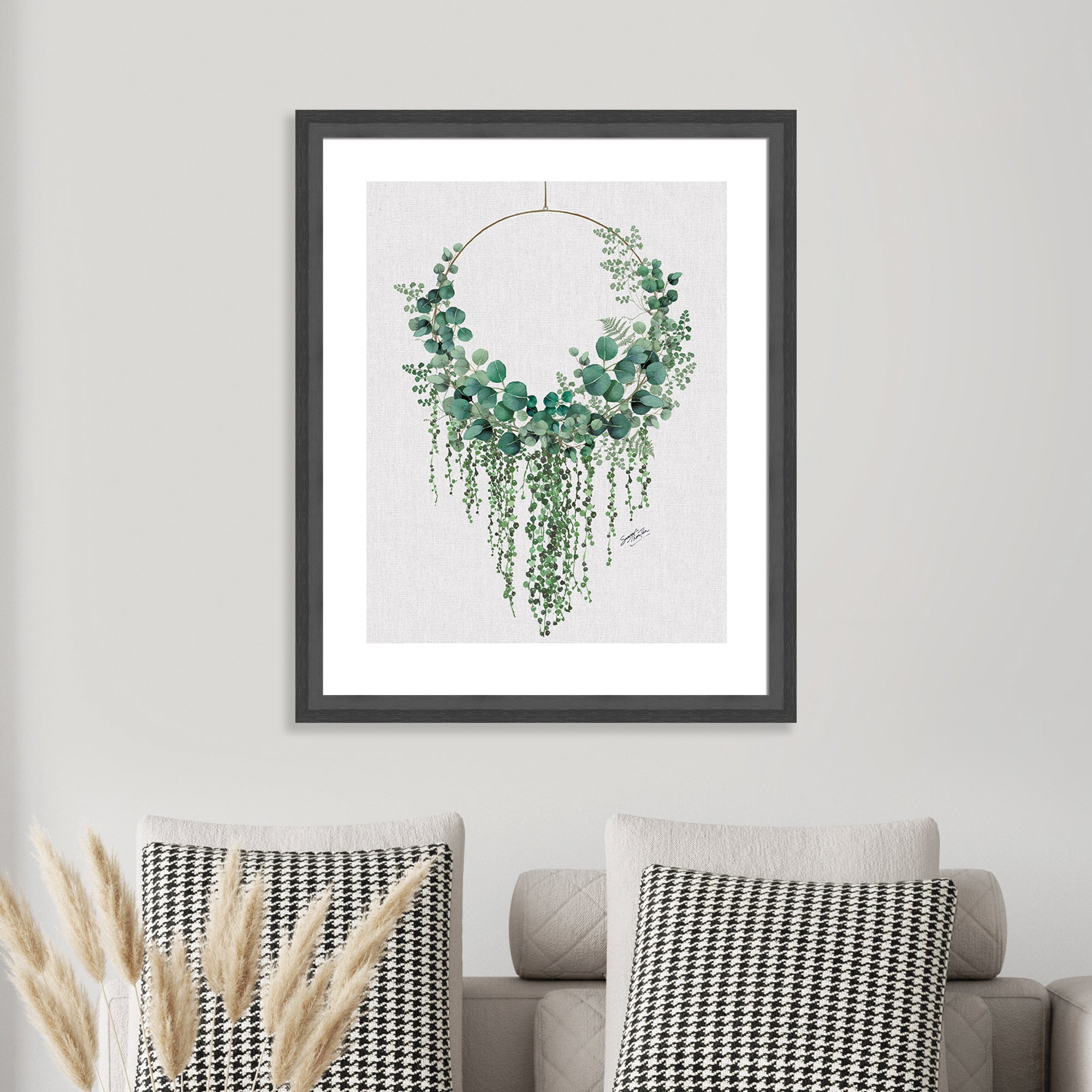 The Art Group Eucalyptus HoopFramed Print Green Price Comparisons | Compare The Build