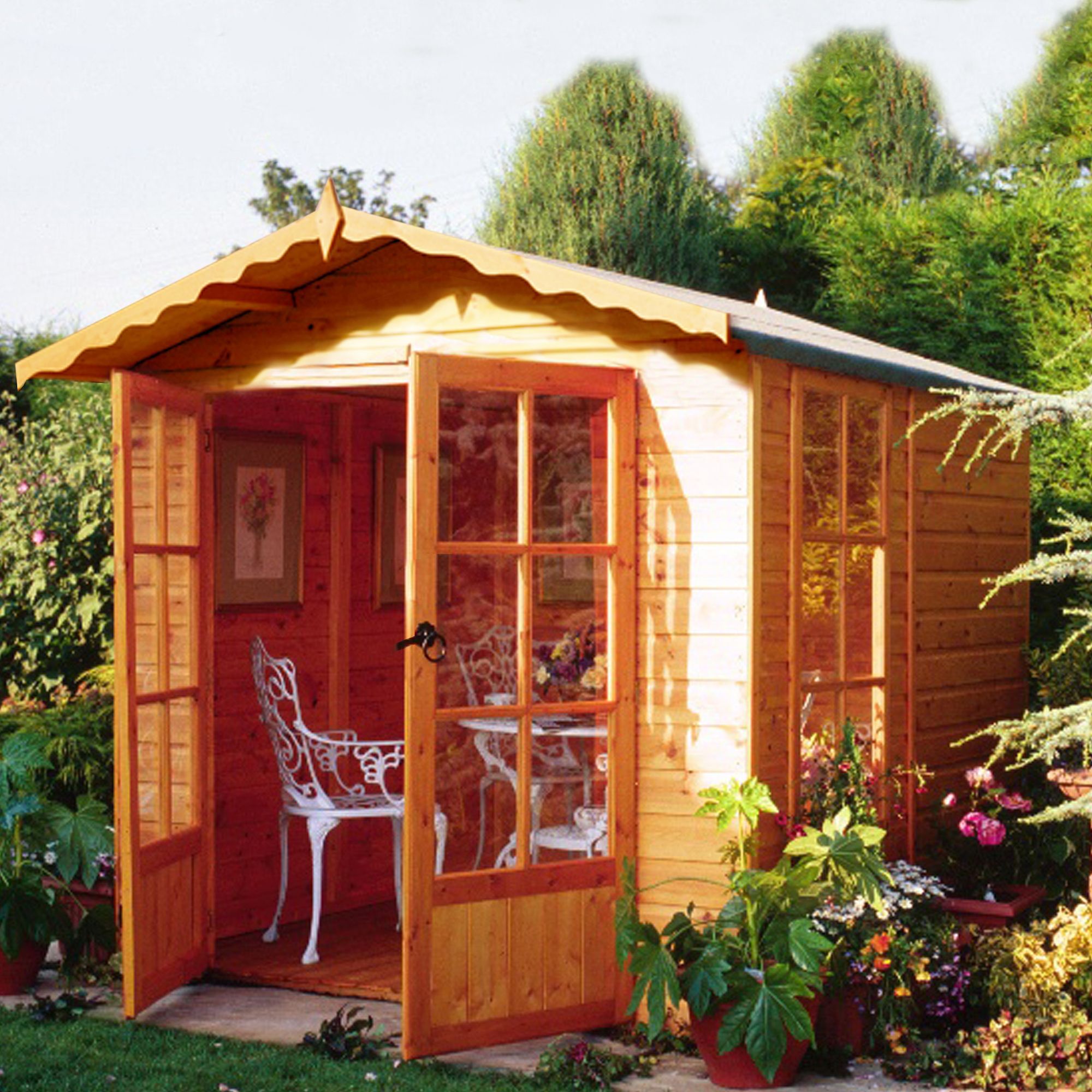 Shire Buckingham 7X7 Apex Shiplap Wooden Summer House Price Comparisons | Compare The Build