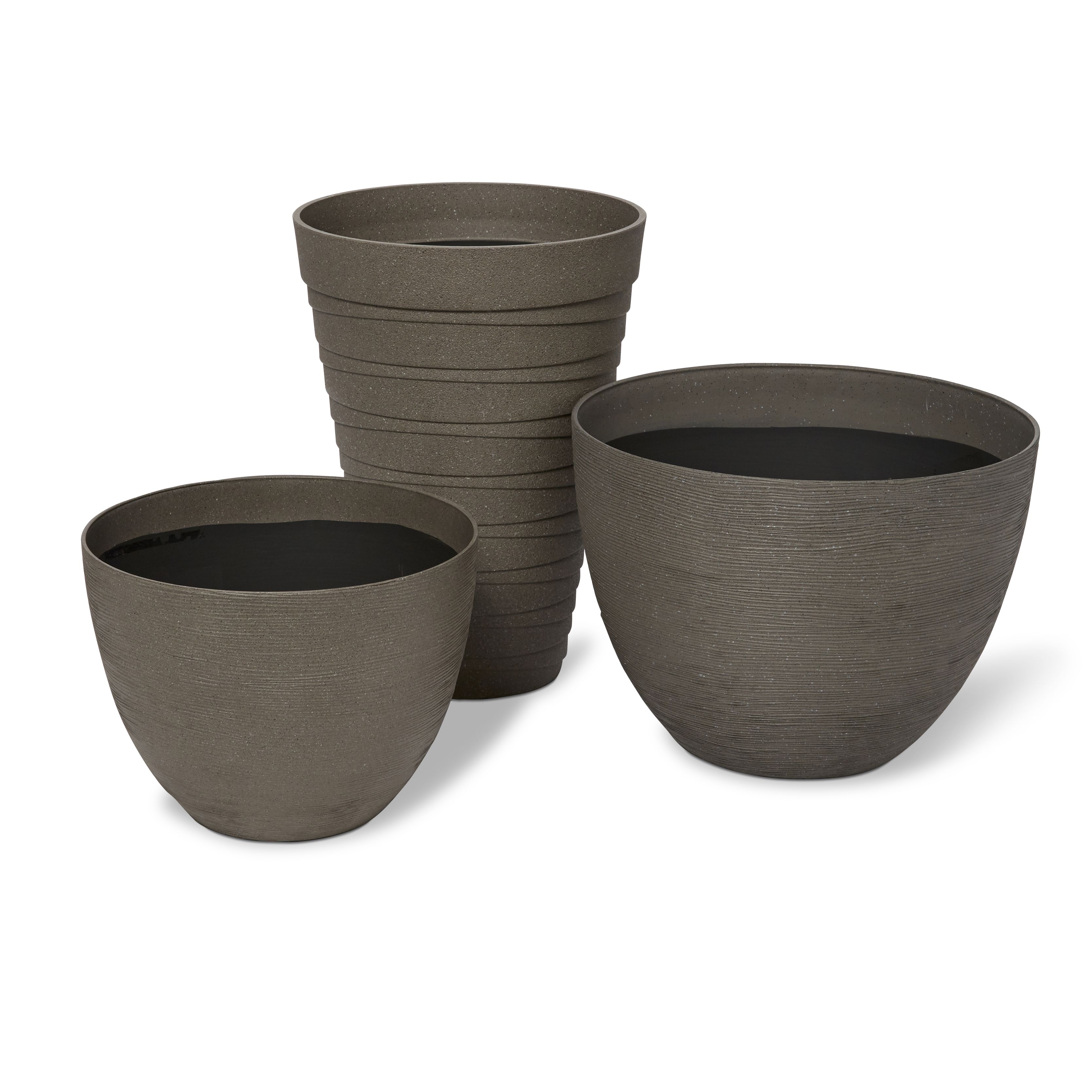 Blooma Momoka Grey Plastic Round Plant Pot (Dia)50Cm Price Comparisons | Compare The Build