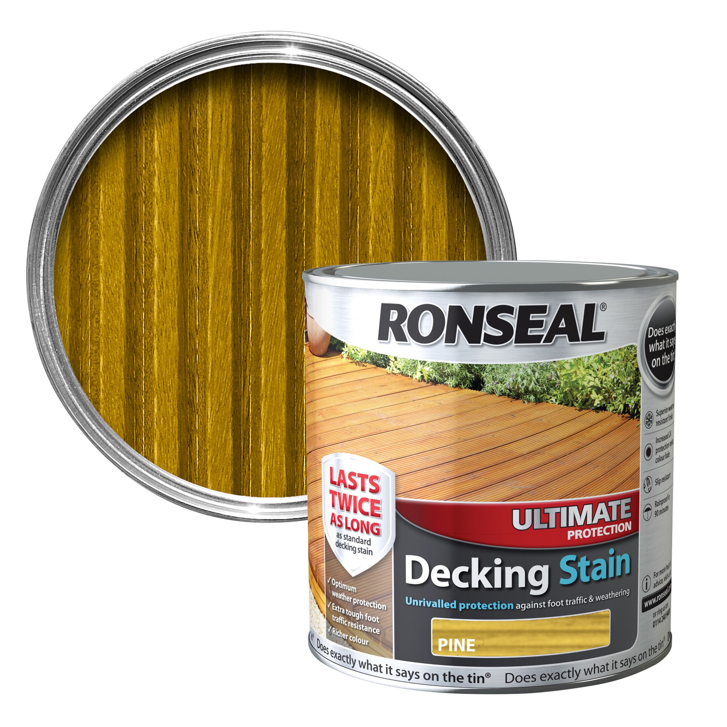 Ronseal Ultimate Pine Matt Decking Wood Stain, 2.5L | Compare The Build