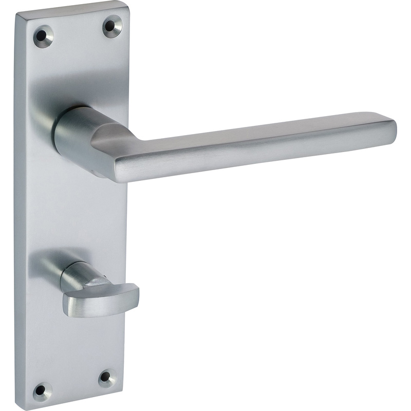 Eclipse Auriga Door Handles Satin Bathroom (Pair) in Chrome Zinc/Aluminium Price Comparisons | Compare The Build