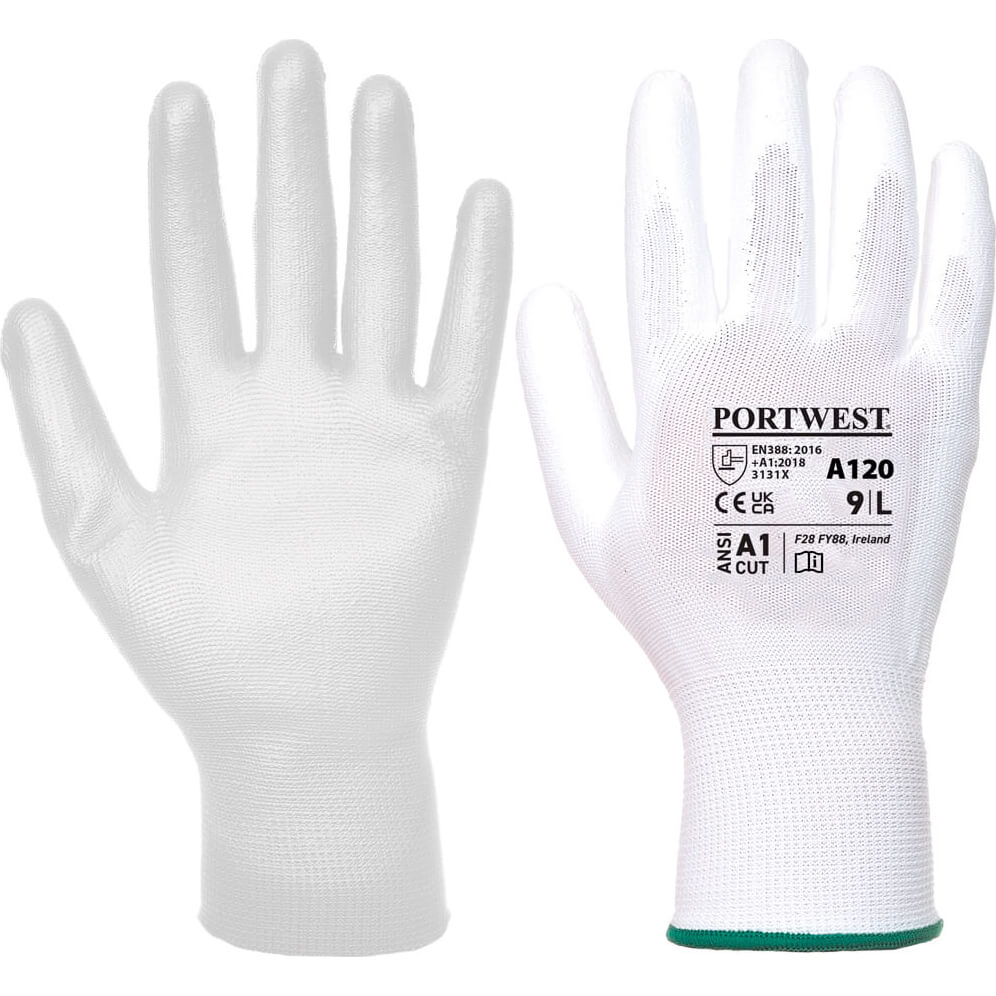 Portwest PU Palm General Handling Grip Gloves White XL Price Comparisons | Compare The Build