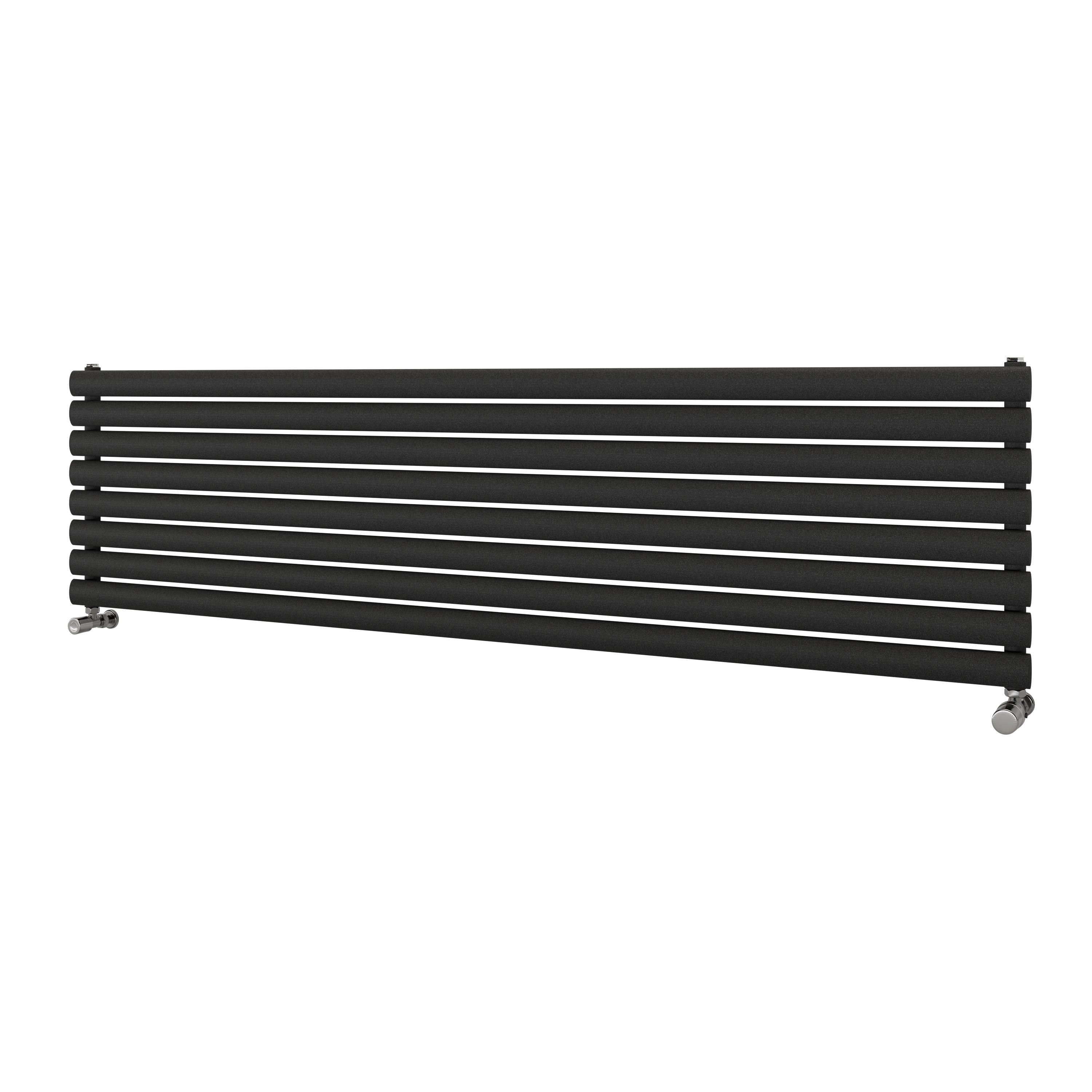 Ximax Champion Matt Anthracite Horizontal Designer Radiator, (W)1800mm X (H)468mm | Compare The Build