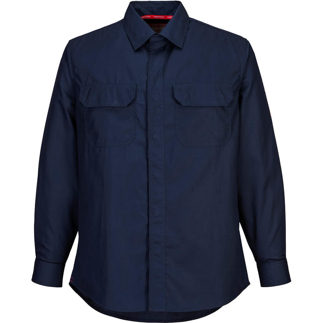 Portwest FR69 Bizflame Plus Chemical Shirt Navy 2XL Price Comparisons | Compare The Build