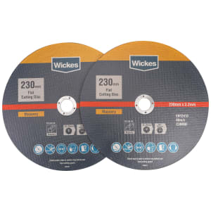 Wickes Masonry Flat Cutting Disc 230mm - Pack of 2 Price Comparisons | Compare The Build