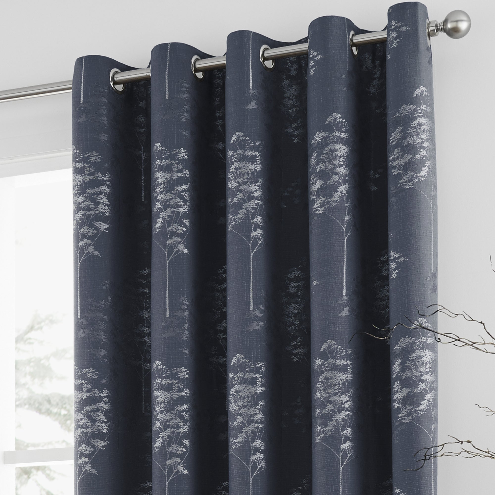 Curtina Elmwood Navy Eyelet Curtains Navy (Blue) Price Comparisons | Compare The Build