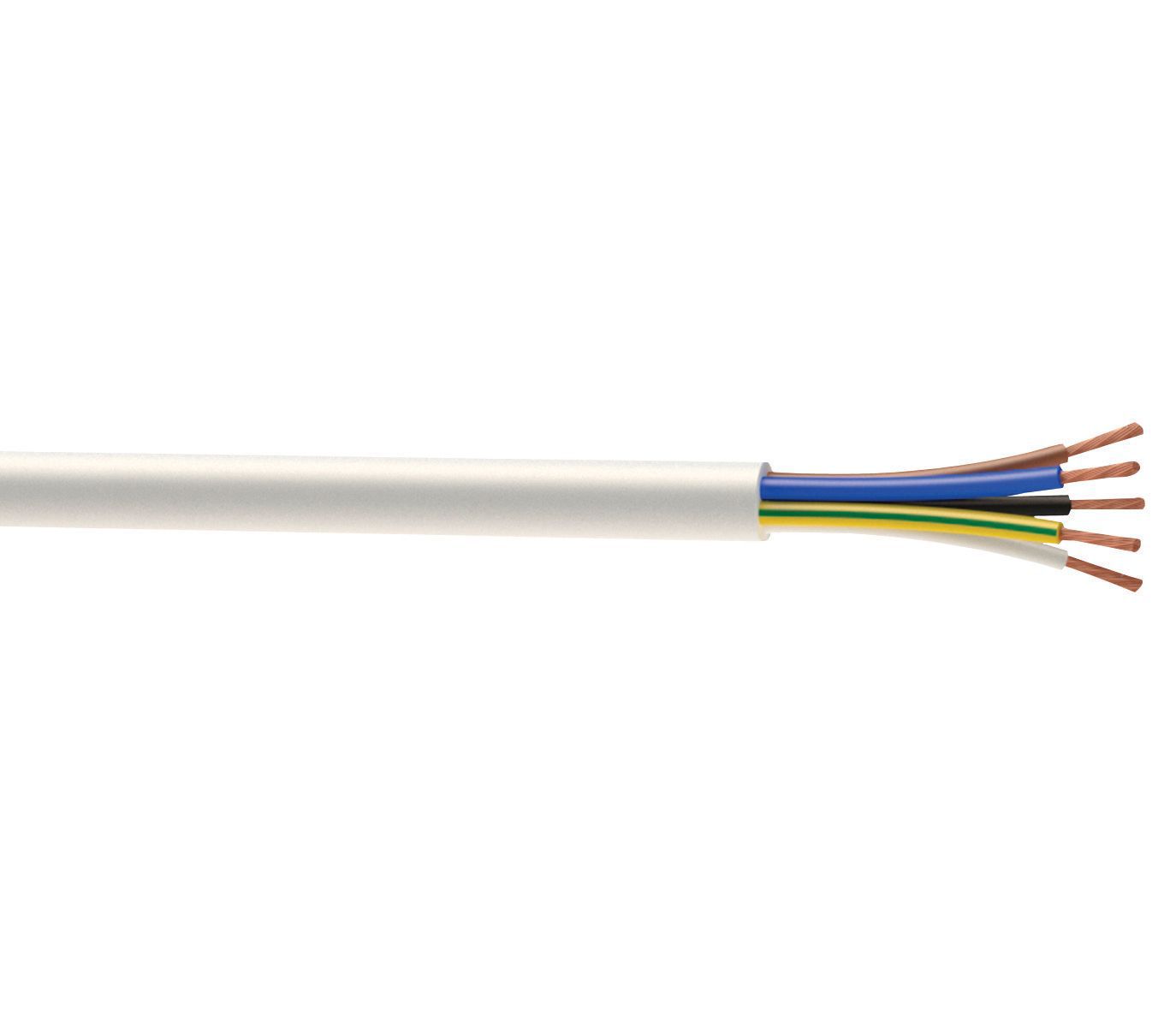 Nexans White 5 Core Multi-Core Cable 1mm² X 5M Price Comparisons | Compare The Build