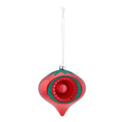 Red Glitter Effect Plastic Conical Onion Shape Bauble Price Comparisons | Compare The Build
